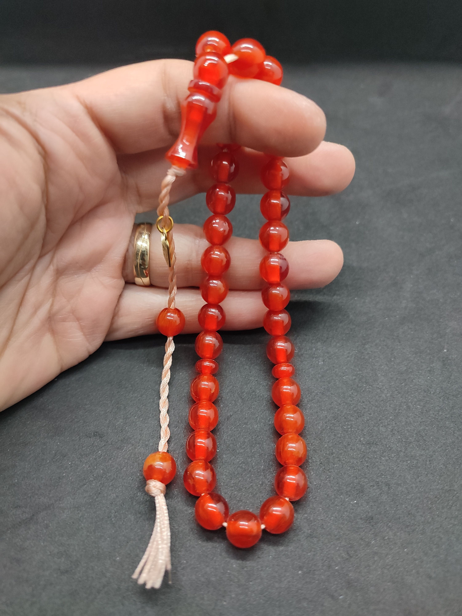 Osama Omari Usta Eseri 50 Yaşında Horoz İmame Havşalı Alman Faturan Tesbih Sertifikalı 9711 küçük resim 3