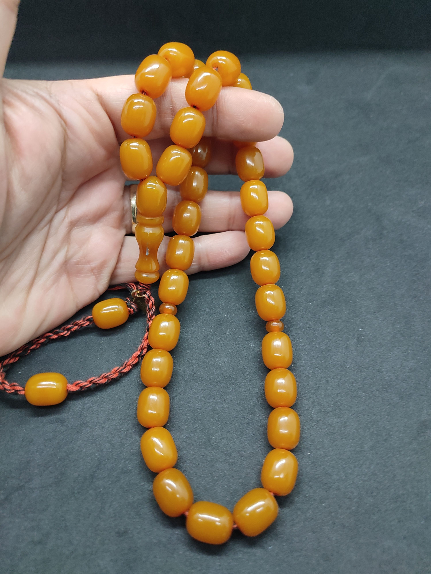 Osama Omari Usta Eseri 50 Yaşında Horoz İmame Havşalı Alman Faturan Tesbih Sertifikalı 9713 küçük resim 3