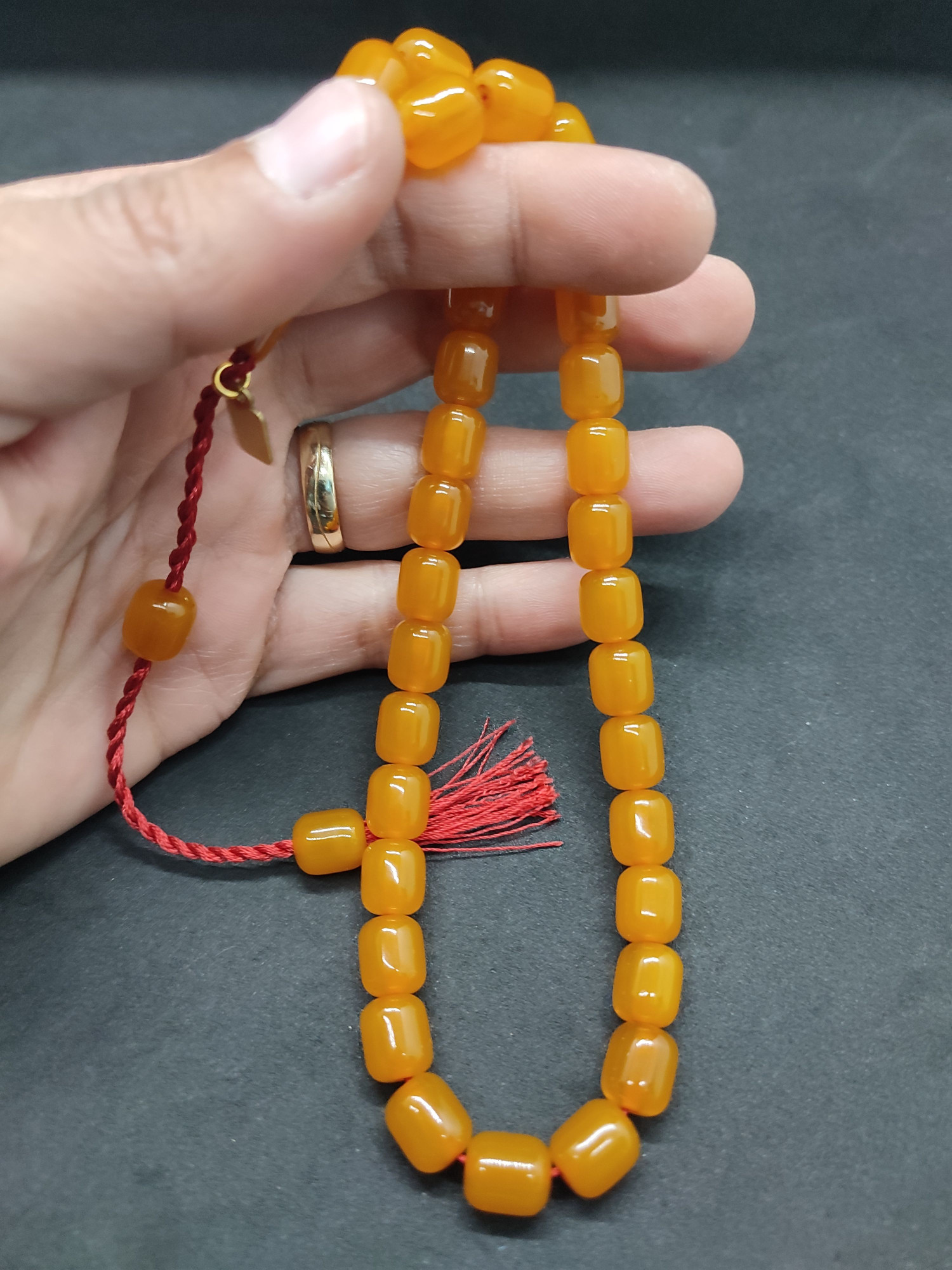 Osama Omari Usta Eseri 50 Yaşında Horoz İmame Havşalı Alman Faturan Tesbih Sertifikalı 9714 küçük resim 5