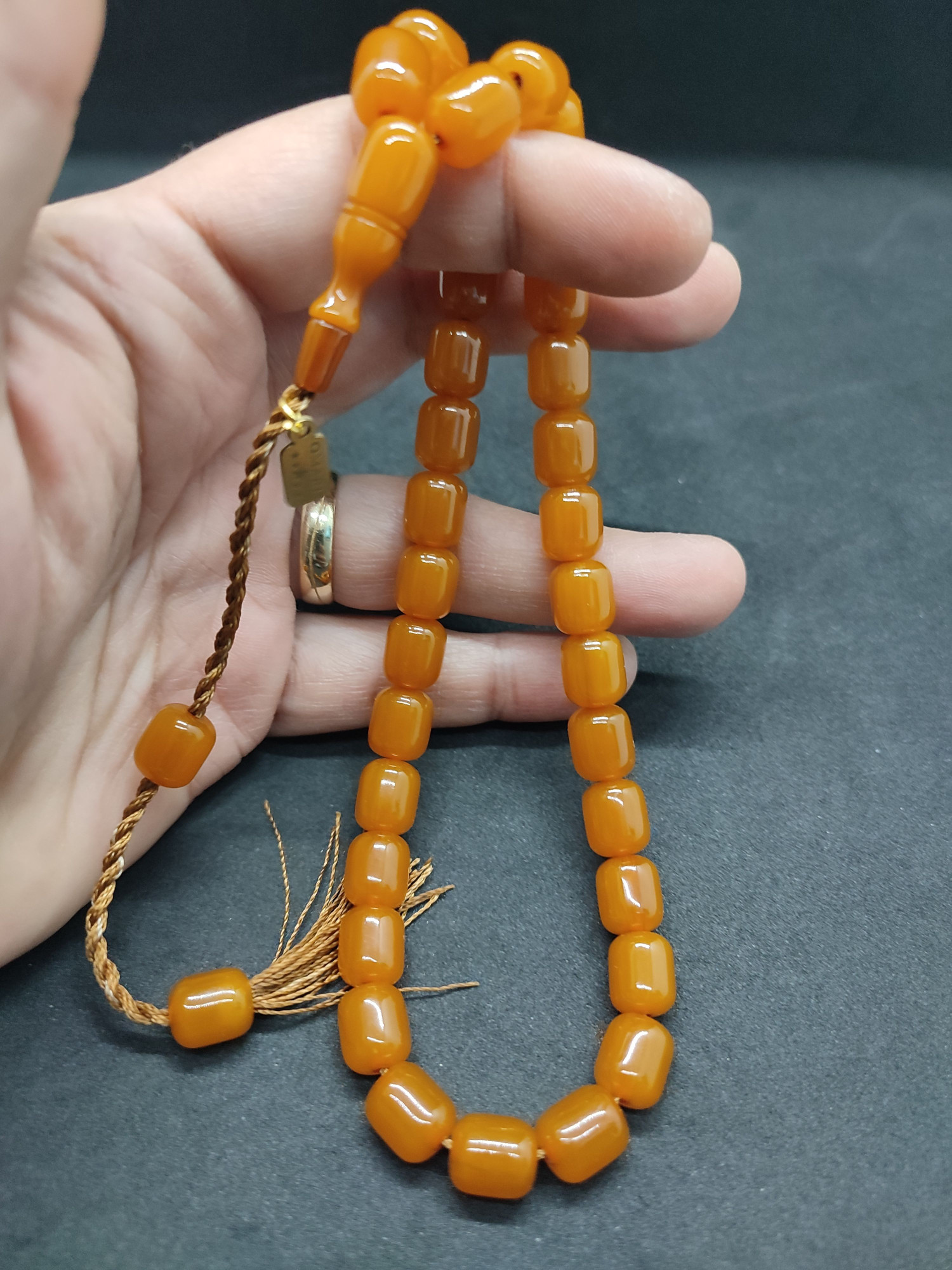 Osama Omari Usta Eseri 50 Yaşında Horoz İmame Havşalı Alman Faturan Tesbih Sertifikalı 9715 küçük resim 3