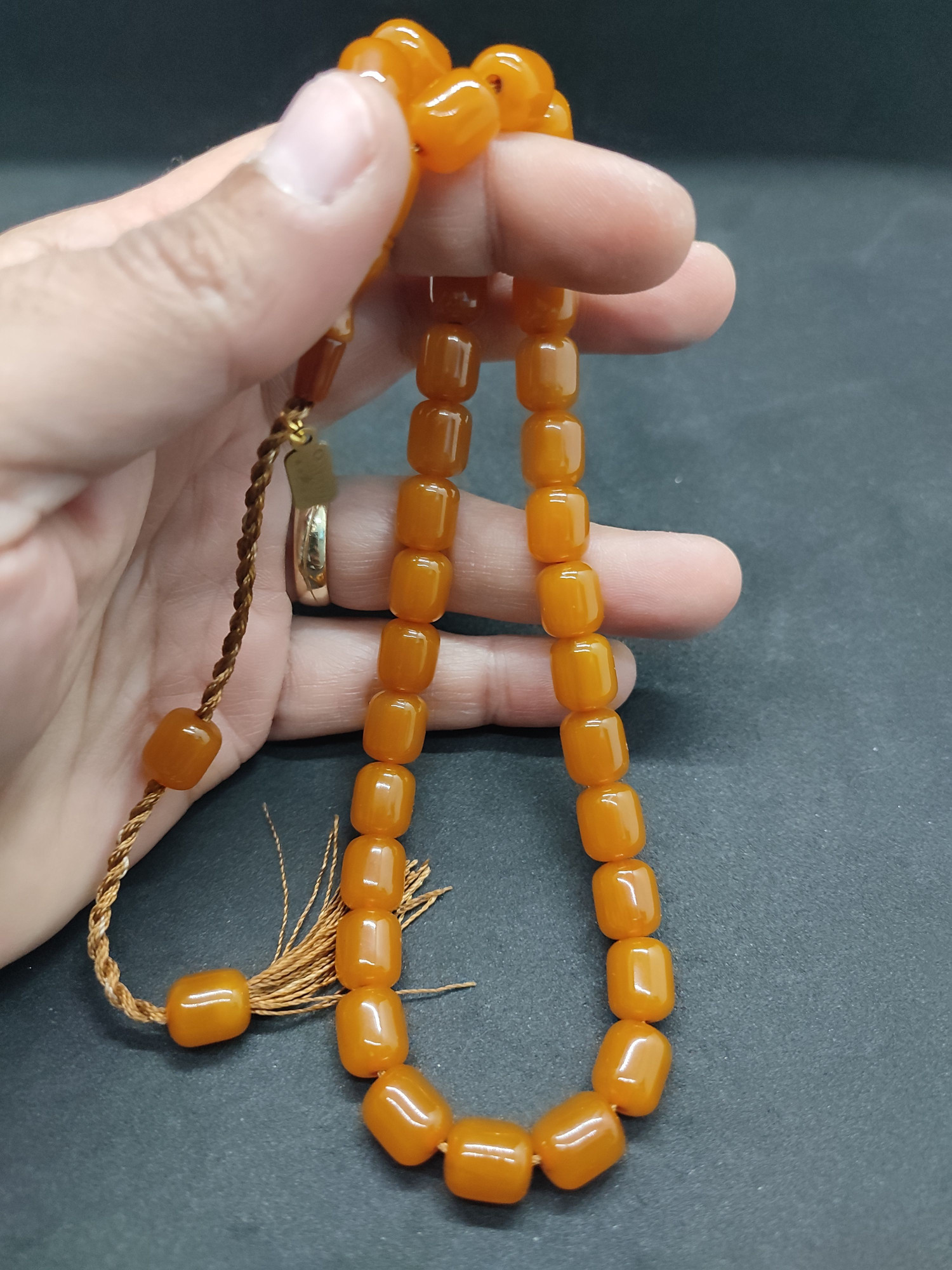 Osama Omari Usta Eseri 50 Yaşında Horoz İmame Havşalı Alman Faturan Tesbih Sertifikalı 9715 küçük resim 5