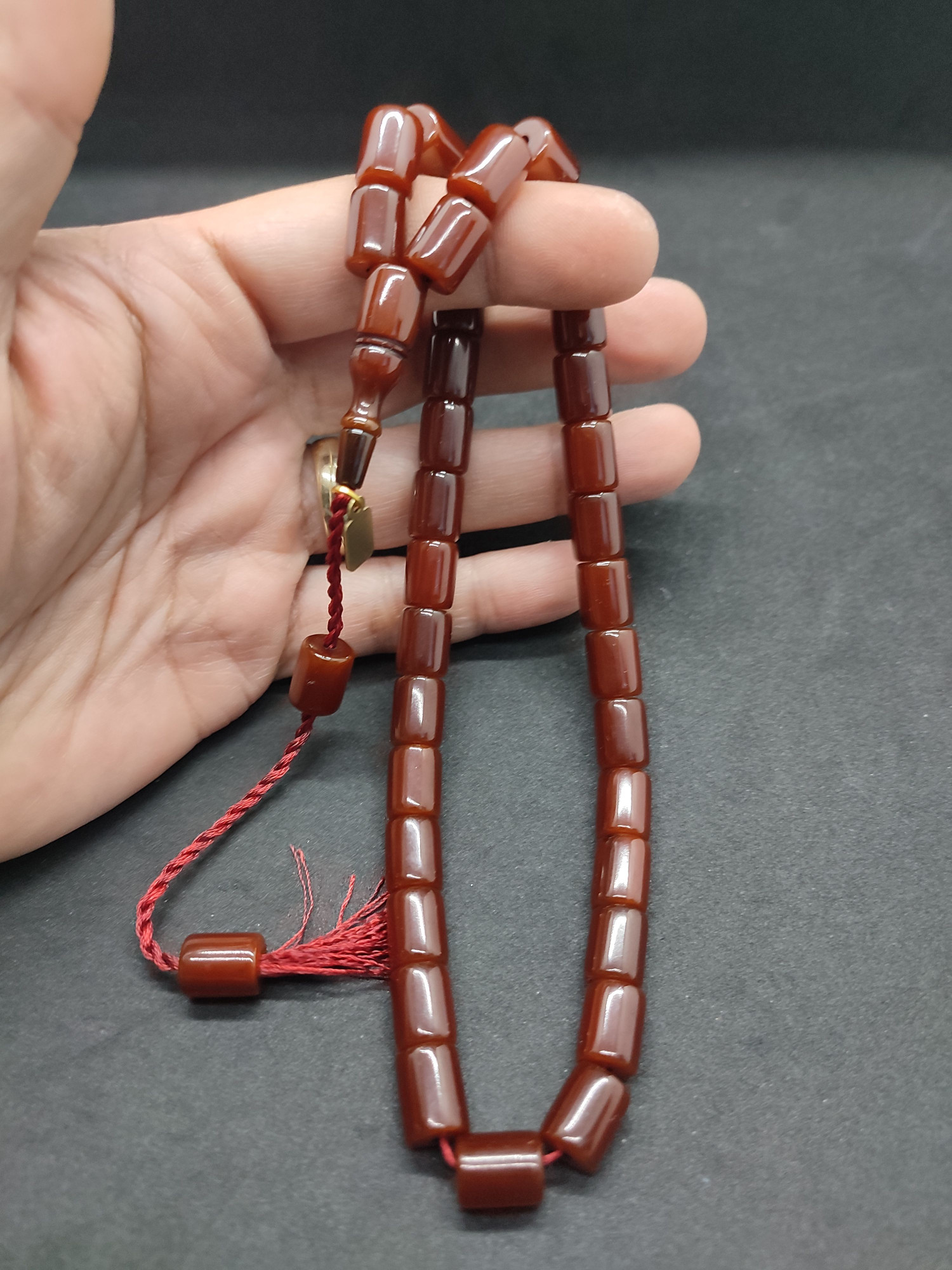 Osama Omari Usta Eseri 50 Yaşında Horoz İmame Havşalı Alman Faturan Tesbih Sertifikalı 9717 küçük resim 3