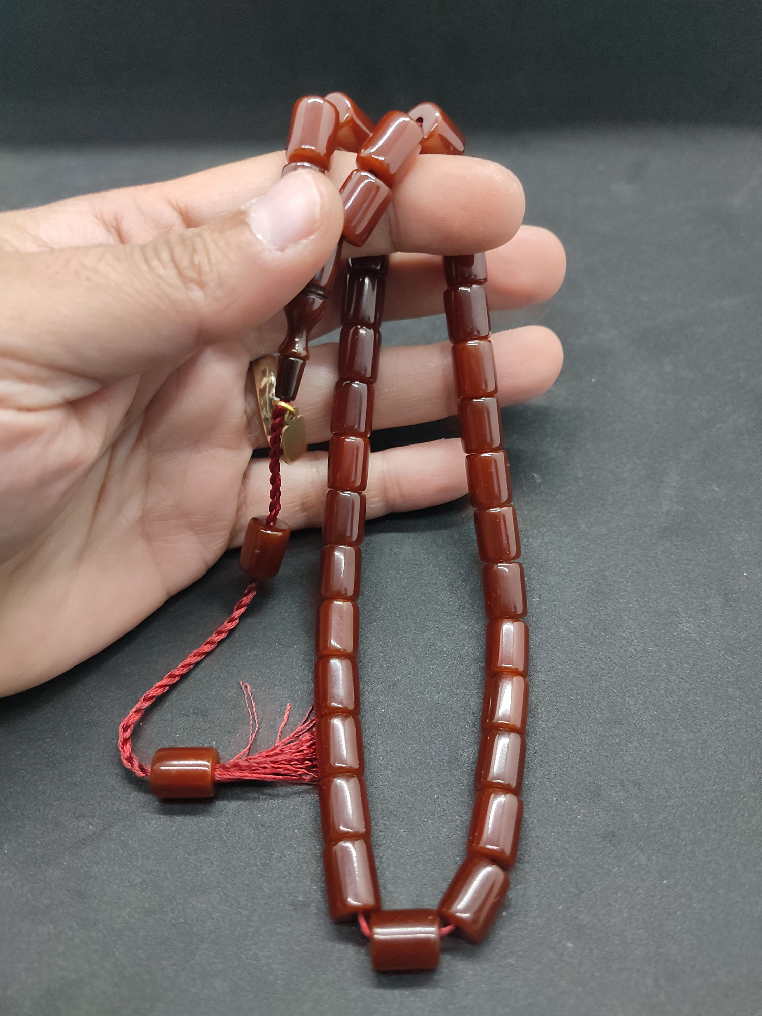 Osama Omari Usta Eseri 50 Yaşında Horoz İmame Havşalı Alman Faturan Tesbih Sertifikalı 9717 küçük resim 5