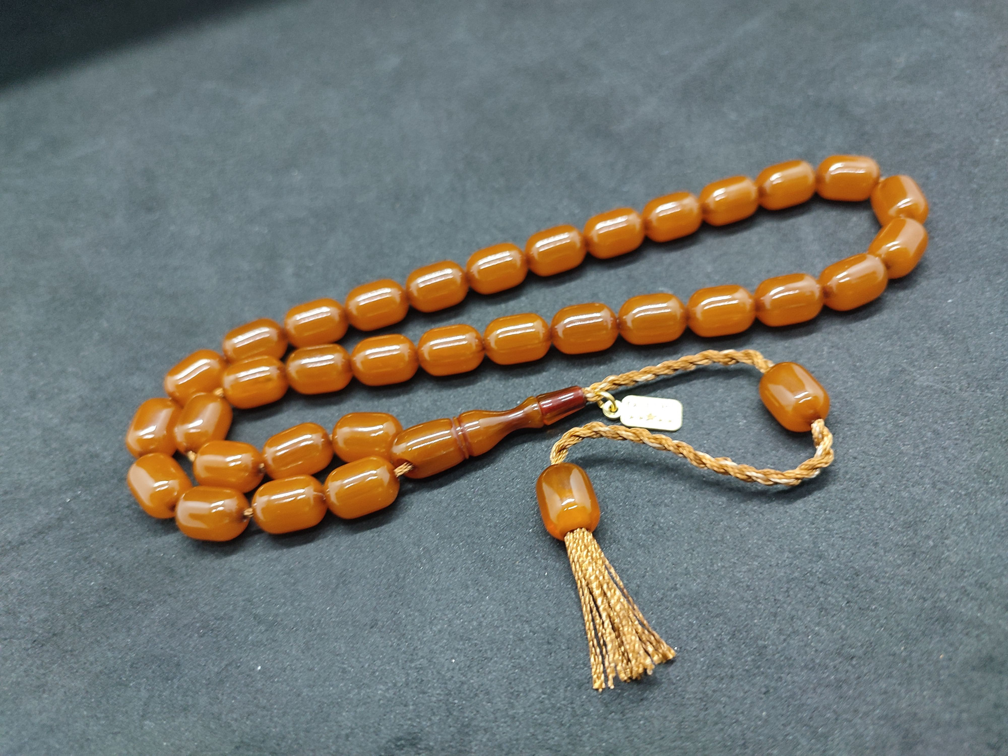 Osama Omari Usta Eseri 50 Yaşında Horoz İmame Havşalı Alman Faturan Tesbih Sertifikalı 9718 küçük resim 2