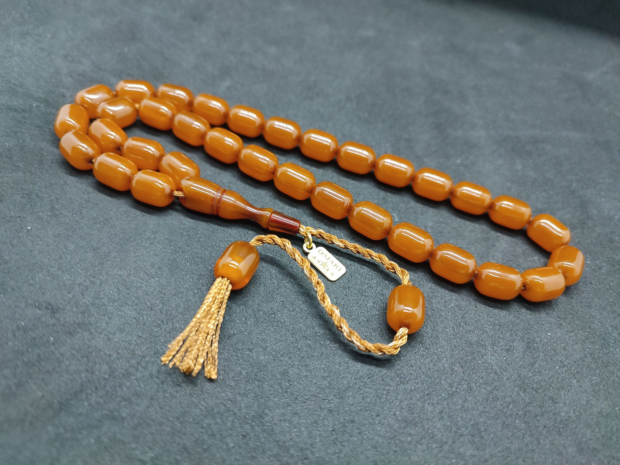 Osama Omari Usta Eseri 50 Yaşında Horoz İmame Havşalı Alman Faturan Tesbih Sertifikalı 9718 küçük resim 4