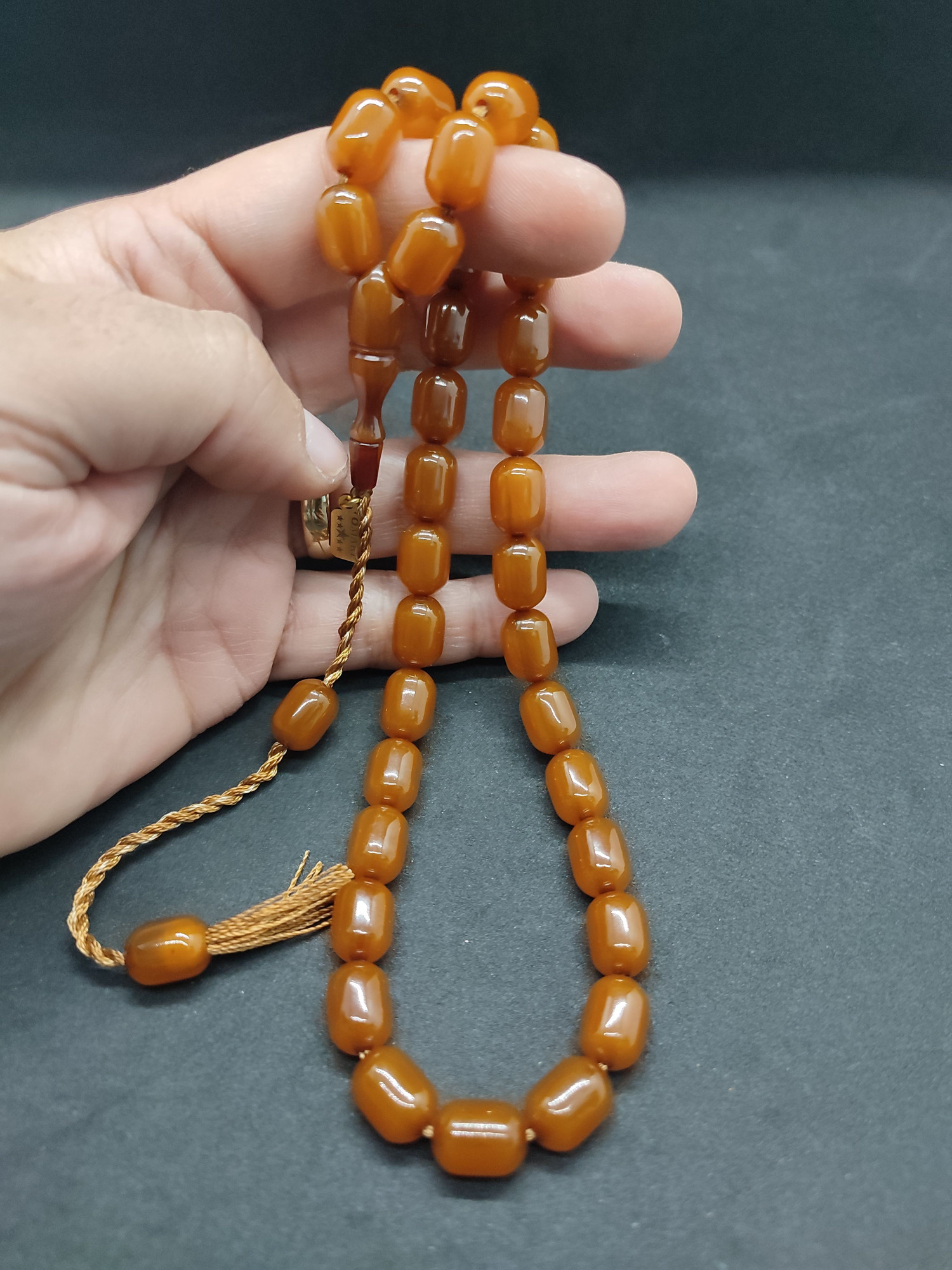 Osama Omari Usta Eseri 50 Yaşında Horoz İmame Havşalı Alman Faturan Tesbih Sertifikalı 9718 küçük resim 5