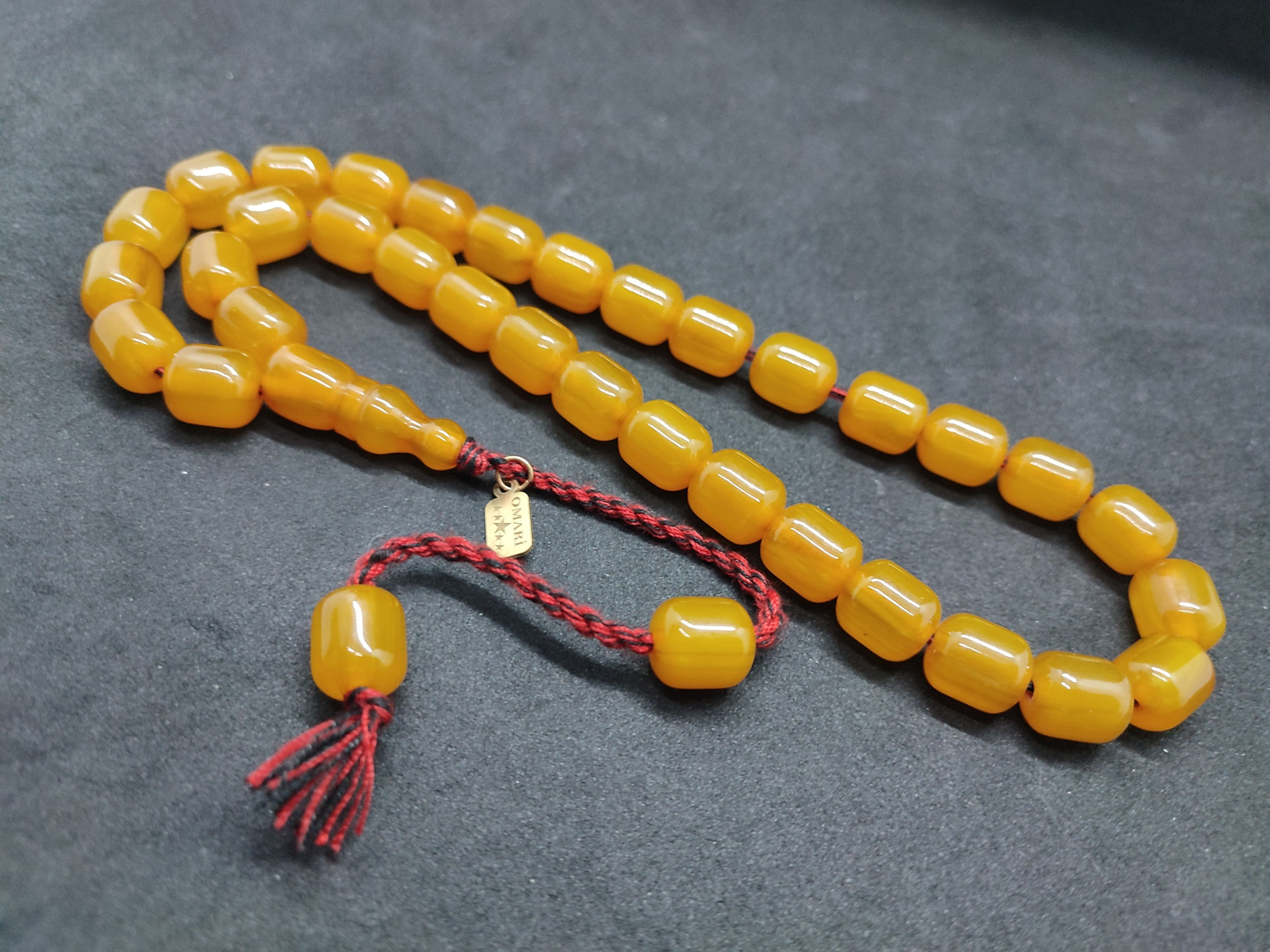 Osama Omari Usta Eseri 50 Yaşında Horoz İmame Havşalı Alman Faturan Tesbih Sertifikalı 9719 küçük resim 3