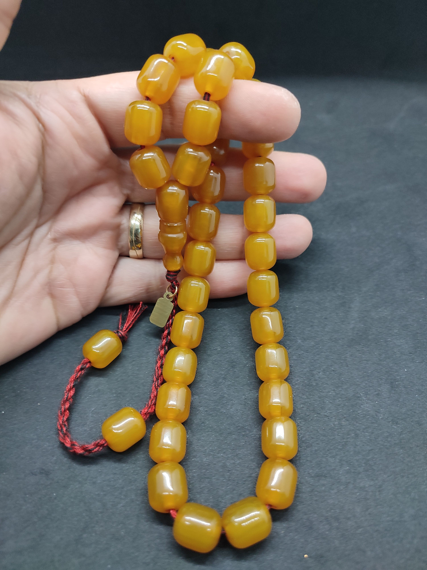 Osama Omari Usta Eseri 50 Yaşında Horoz İmame Havşalı Alman Faturan Tesbih Sertifikalı 9719 küçük resim 4