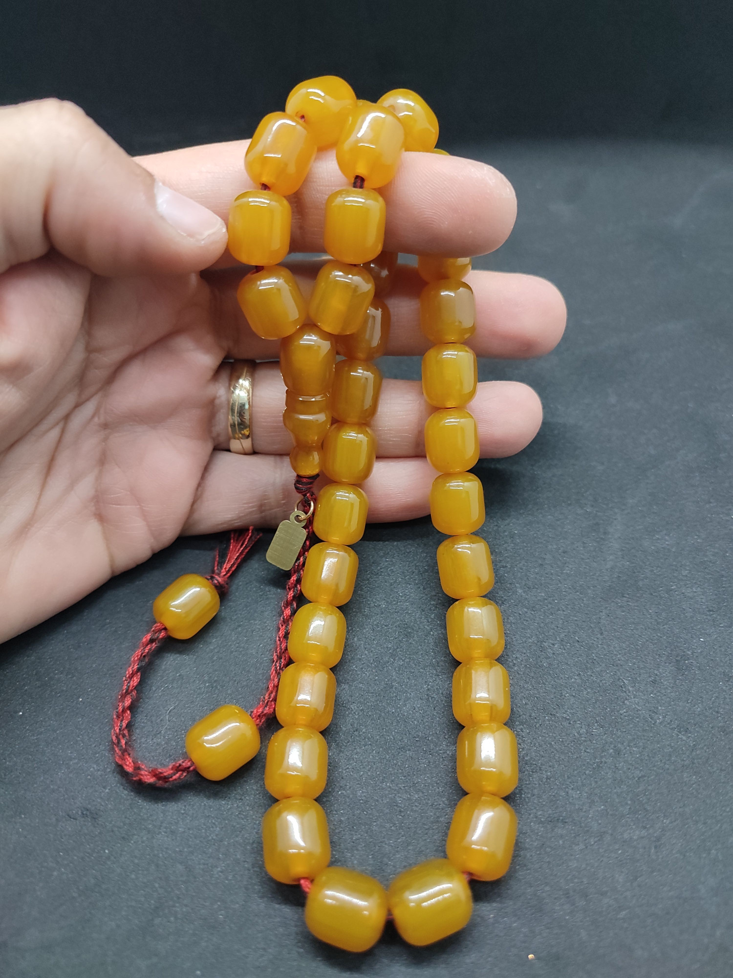 Osama Omari Usta Eseri 50 Yaşında Horoz İmame Havşalı Alman Faturan Tesbih Sertifikalı 9719 küçük resim 5