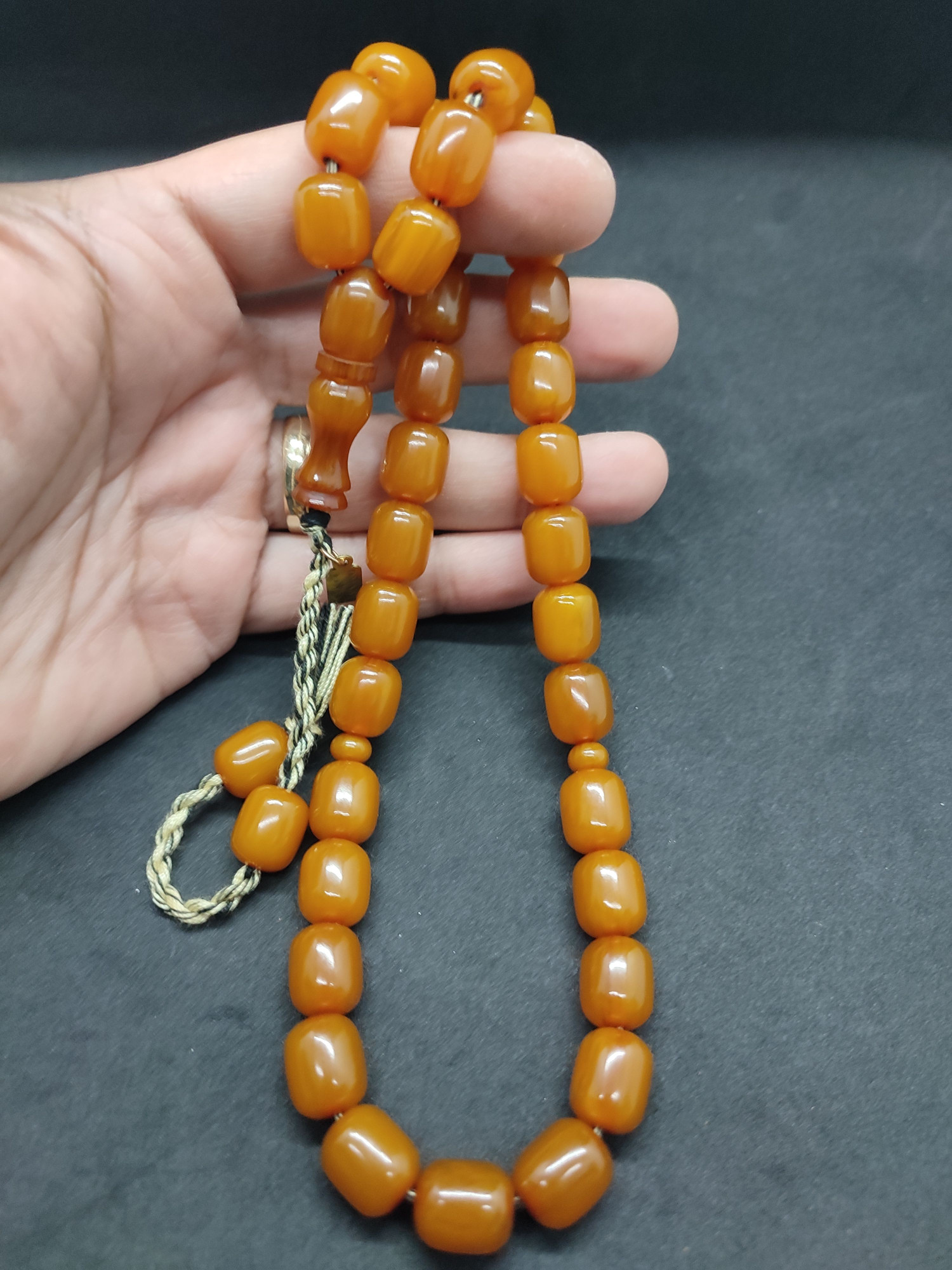 Osama Omari Usta Eseri 50 Yaşında Horoz İmame Havşalı Alman Faturan Tesbih Sertifikalı 9720 küçük resim 3