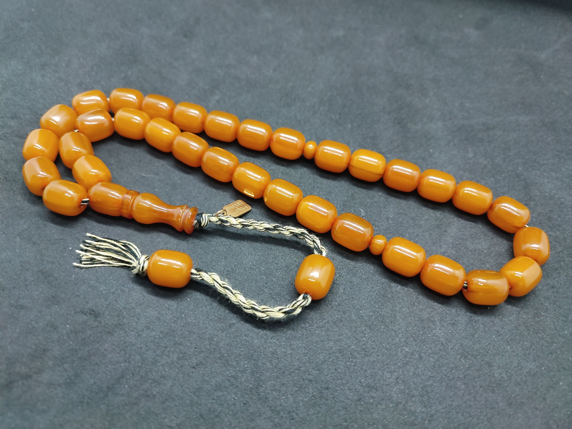 Osama Omari Usta Eseri 50 Yaşında Horoz İmame Havşalı Alman Faturan Tesbih Sertifikalı 9720 küçük resim 4