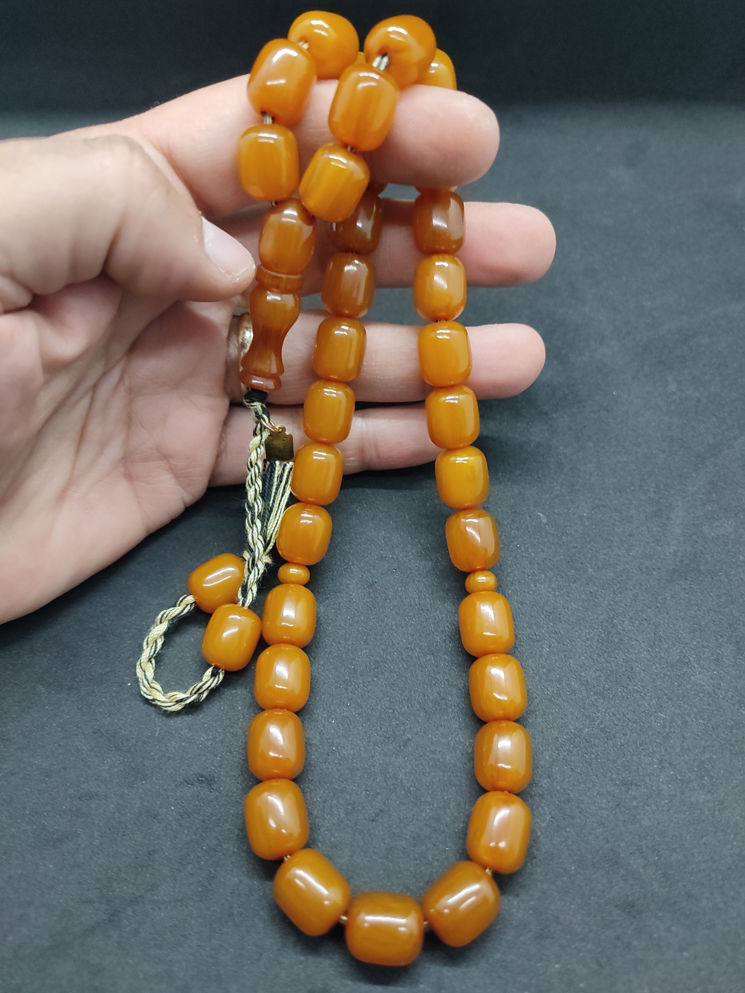 Osama Omari Usta Eseri 50 Yaşında Horoz İmame Havşalı Alman Faturan Tesbih Sertifikalı 9720 küçük resim 5