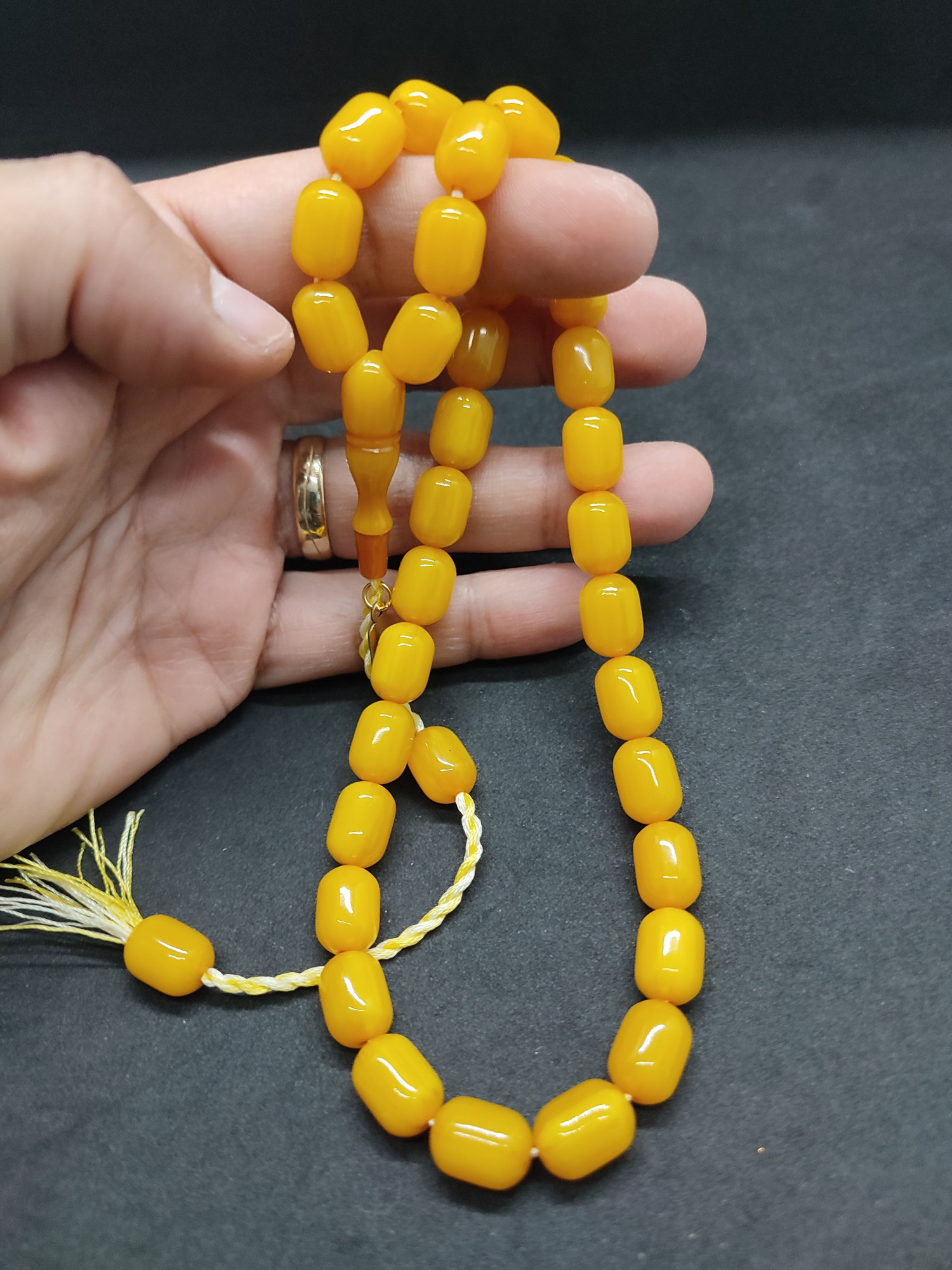 Osama Omari Usta Eseri 50 Yaşında Horoz İmame Havşalı Alman Faturan Tesbih Sertifikalı 9723 küçük resim 5