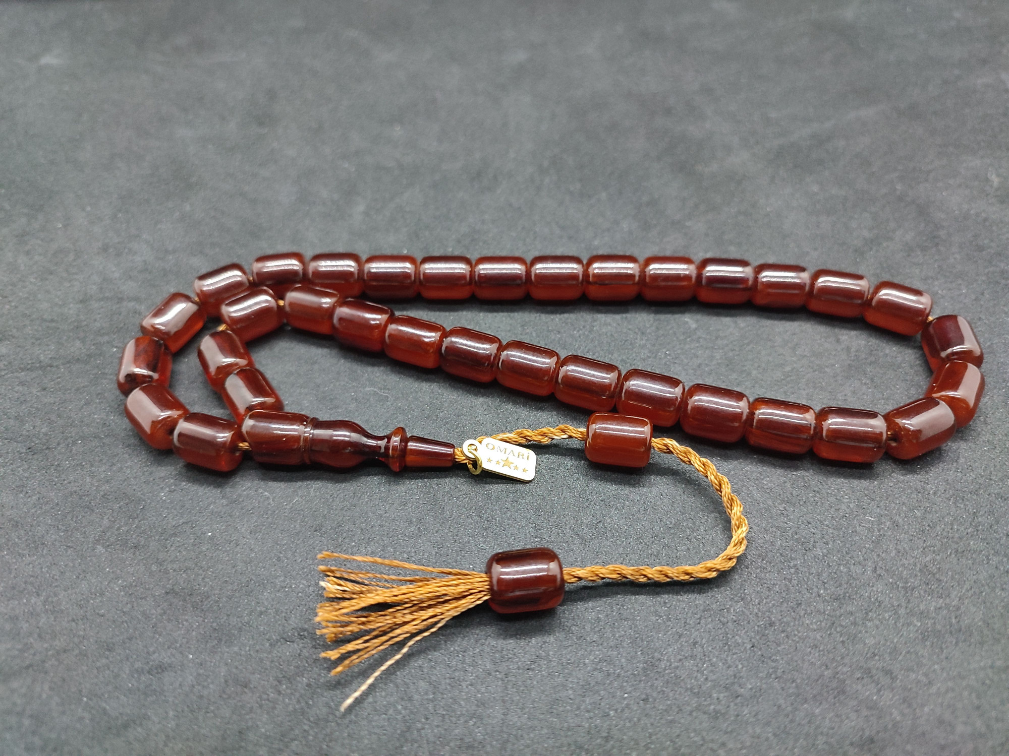 Osama Omari Usta Eseri 50 Yaşında Horoz İmame Havşalı Alman Faturan Tesbih Sertifikalı 9725 küçük resim 2