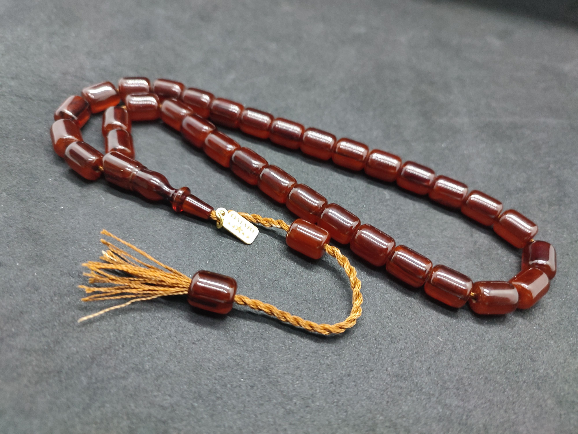 Osama Omari Usta Eseri 50 Yaşında Horoz İmame Havşalı Alman Faturan Tesbih Sertifikalı 9725 küçük resim 4