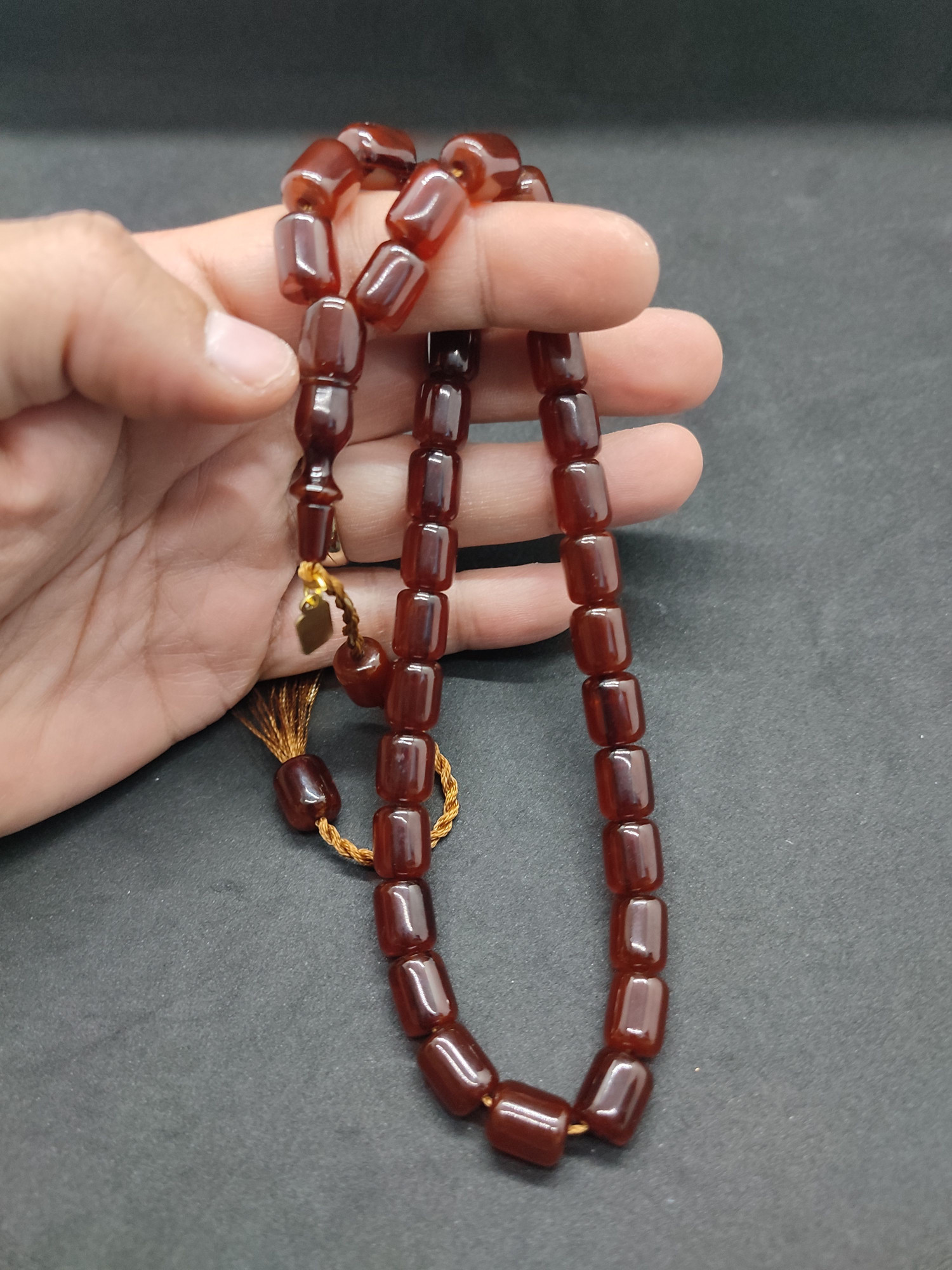 Osama Omari Usta Eseri 50 Yaşında Horoz İmame Havşalı Alman Faturan Tesbih Sertifikalı 9725 küçük resim 5