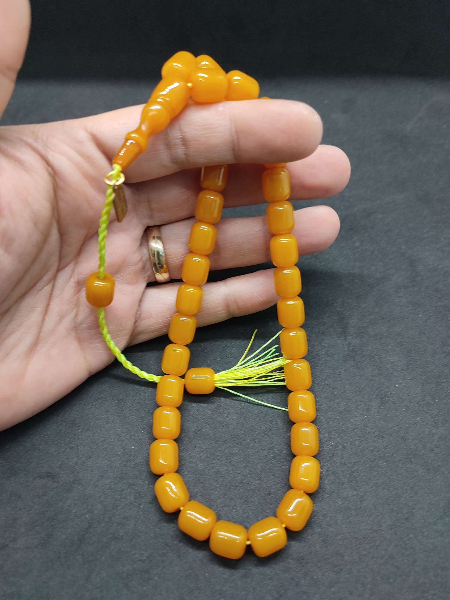 Osama Omari Usta Eseri 50 Yaşında Horoz İmame Havşalı Alman Faturan Tesbih Sertifikalı 9726 küçük resim 4