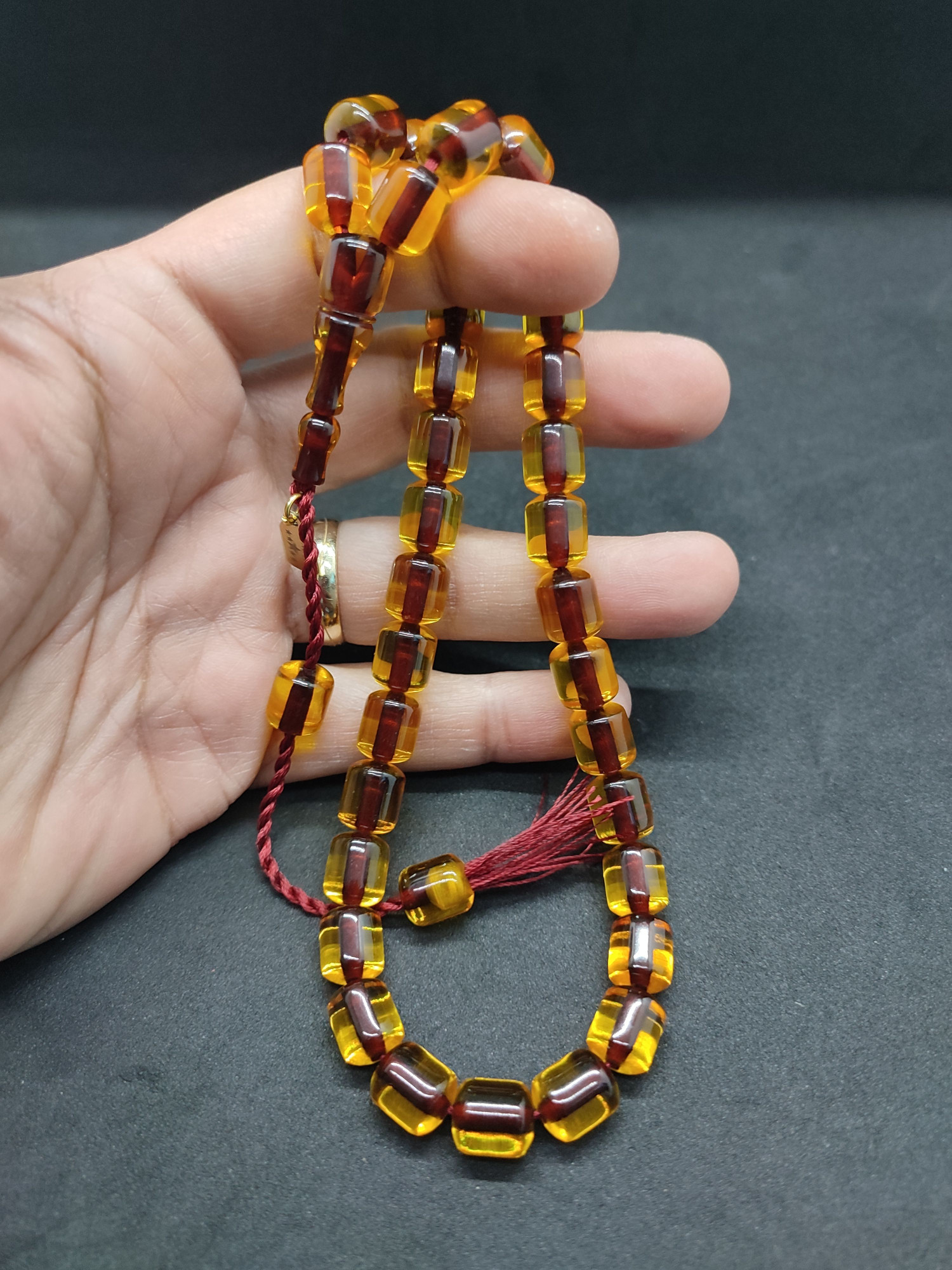 Osama Omari Usta Eseri 50 Yaşında Horoz İmame Havşalı Alman Faturan Tesbih Sertifikalı 9727 küçük resim 3