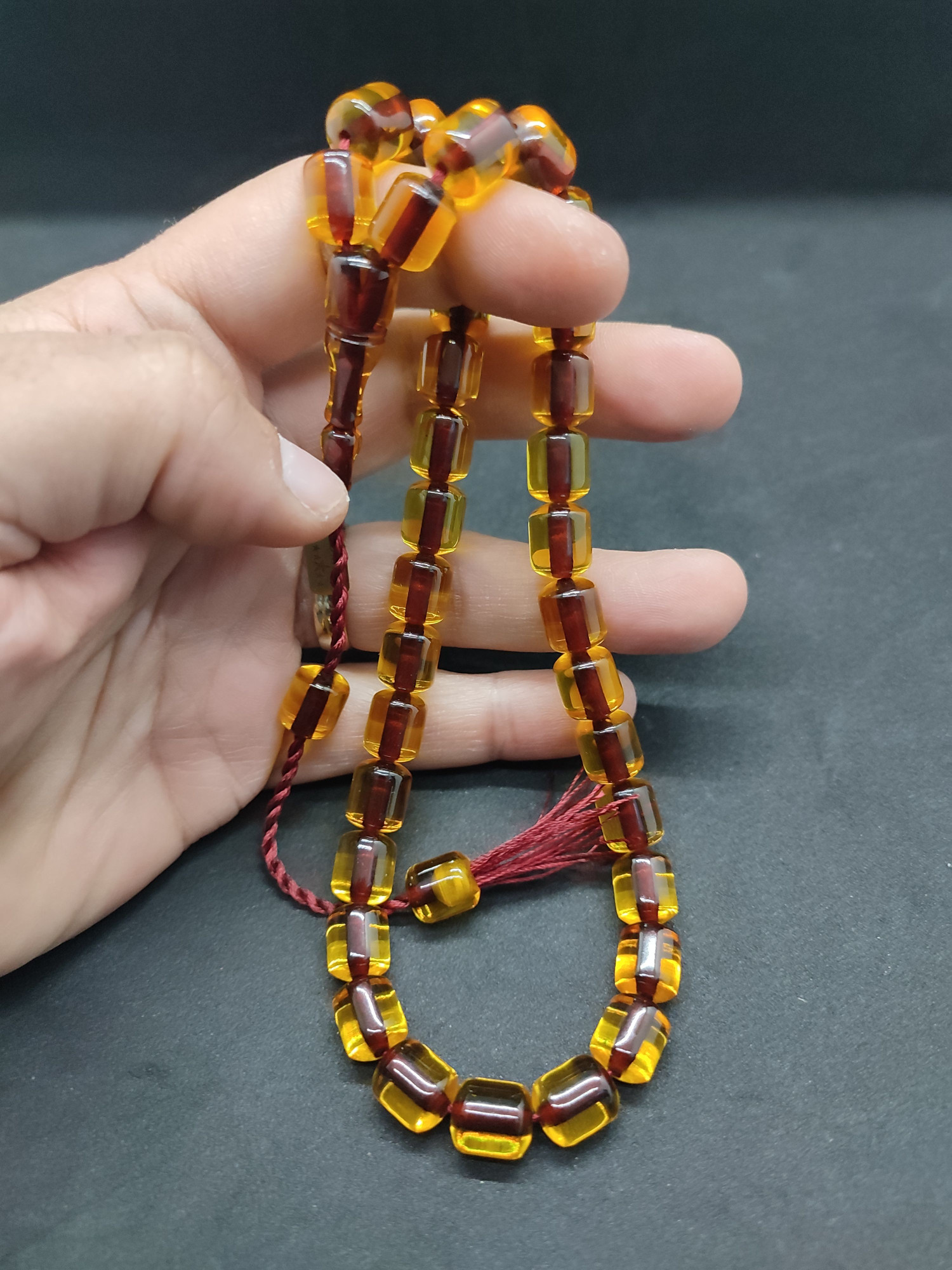 Osama Omari Usta Eseri 50 Yaşında Horoz İmame Havşalı Alman Faturan Tesbih Sertifikalı 9727 küçük resim 5