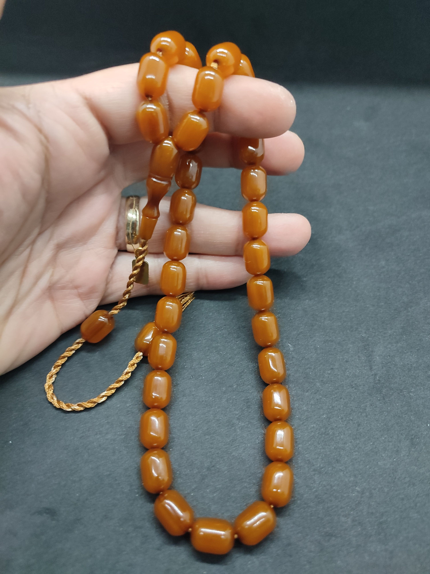 Osama Omari Usta Eseri 50 Yaşında Horoz İmame Havşalı Alman Faturan Tesbih Sertifikalı 9728 küçük resim 3