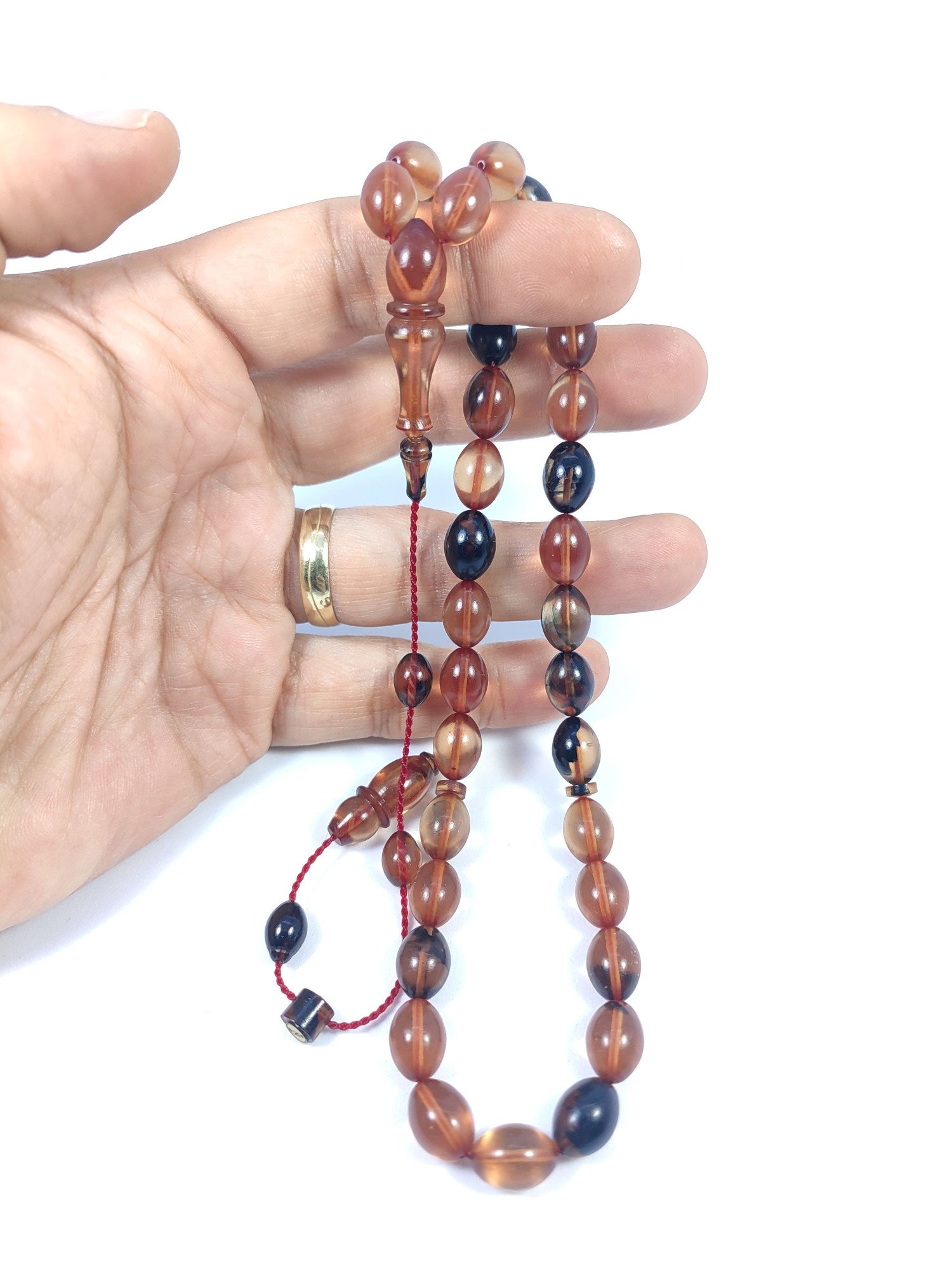 Muhammed Tacir Usta Eseri Objeden Eski Sıkma Kehribar Sertifikalı 9730 küçük resim 4