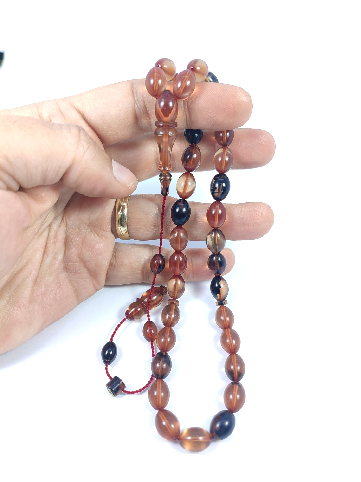 Muhammed Tacir Usta Eseri Objeden Eski Sıkma Kehribar Sertifikalı 9730 küçük resim 5