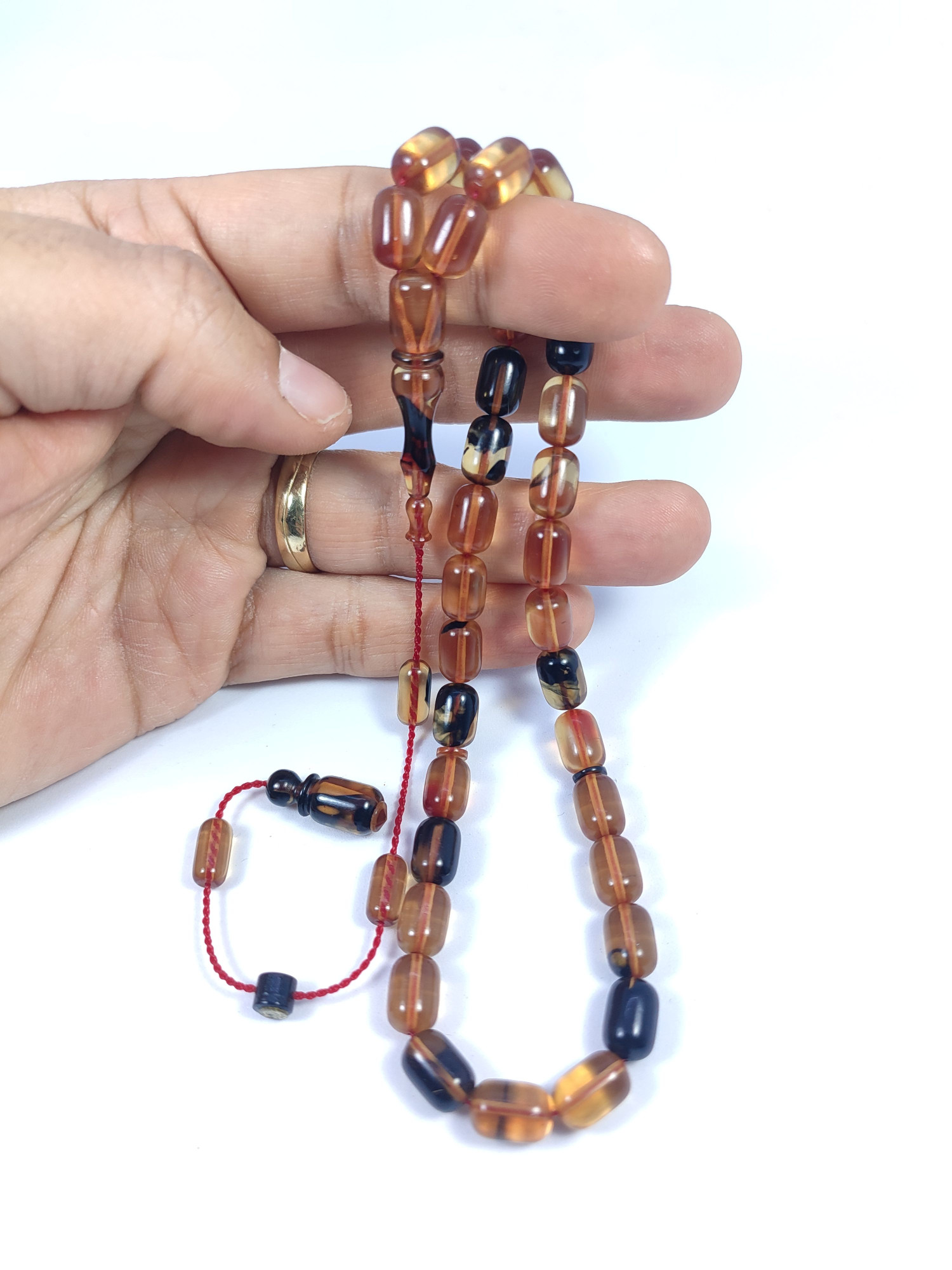 Muhammed Tacir Usta Eseri Objeden Eski Sıkma Kehribar Sertifikalı 9733 küçük resim 5