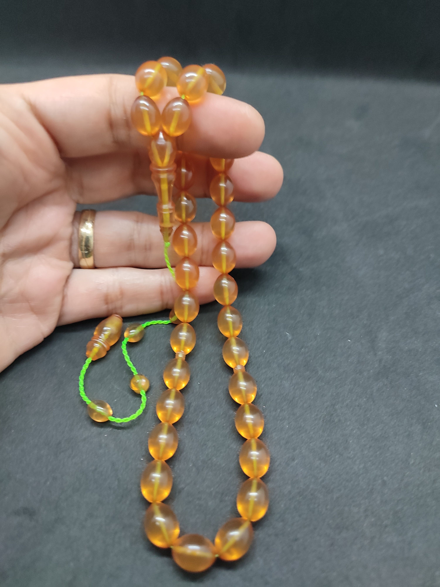 Muhammed Tacir Usta Eseri Yemen Zar Kehribar Sertifikalı 9739 küçük resim 3