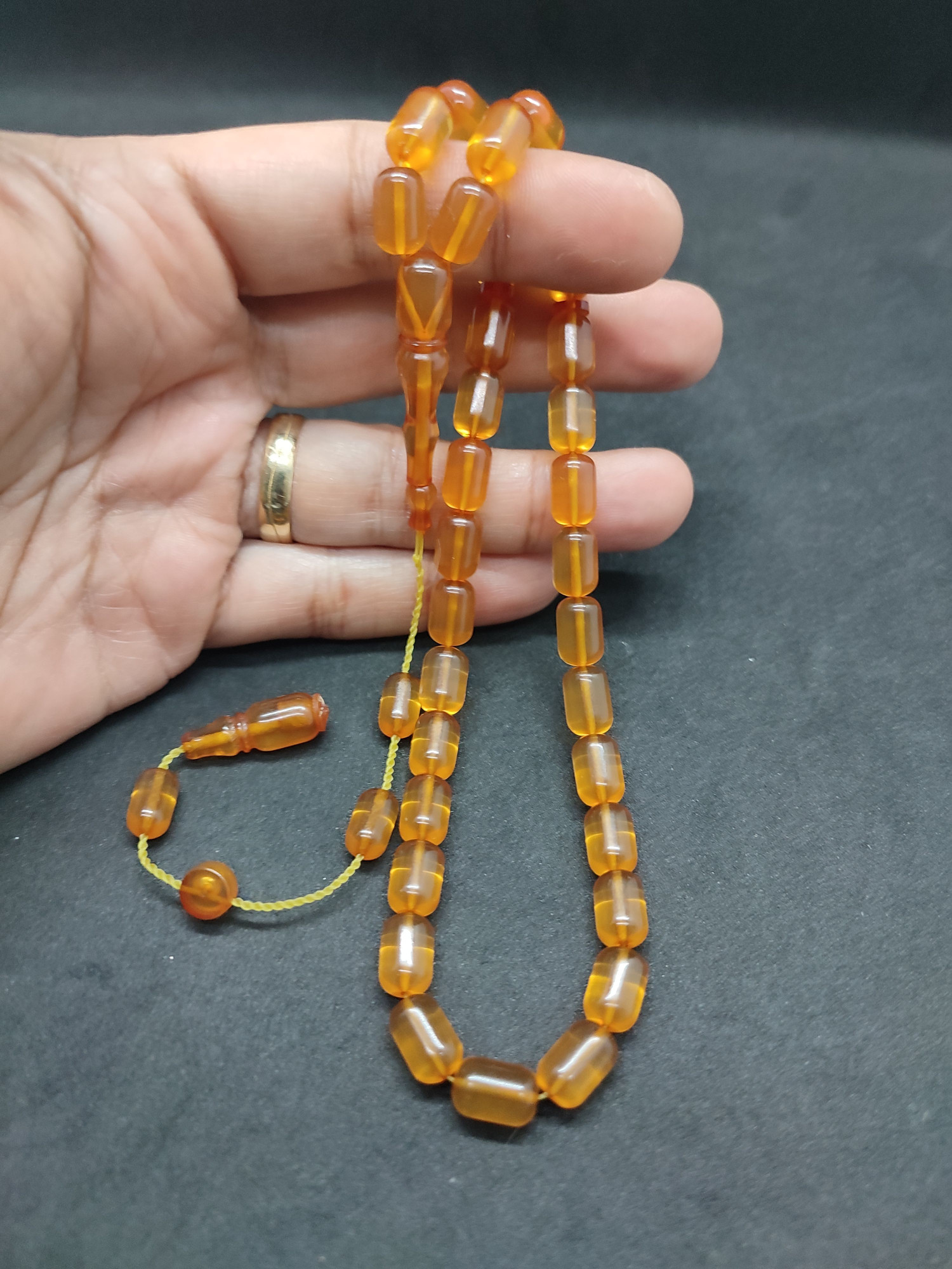 Muhammed Tacir Usta Eseri Yemen Zar Kehribar Sertifikalı 9741 küçük resim 3