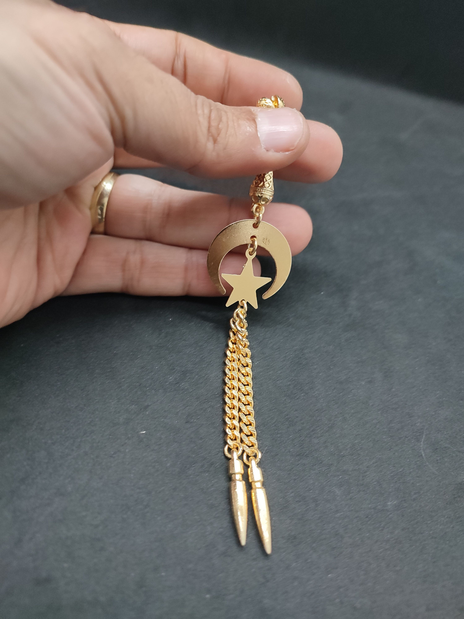 475 Ayar Gümüş Tesbih Püskülü 1073 küçük resim 2