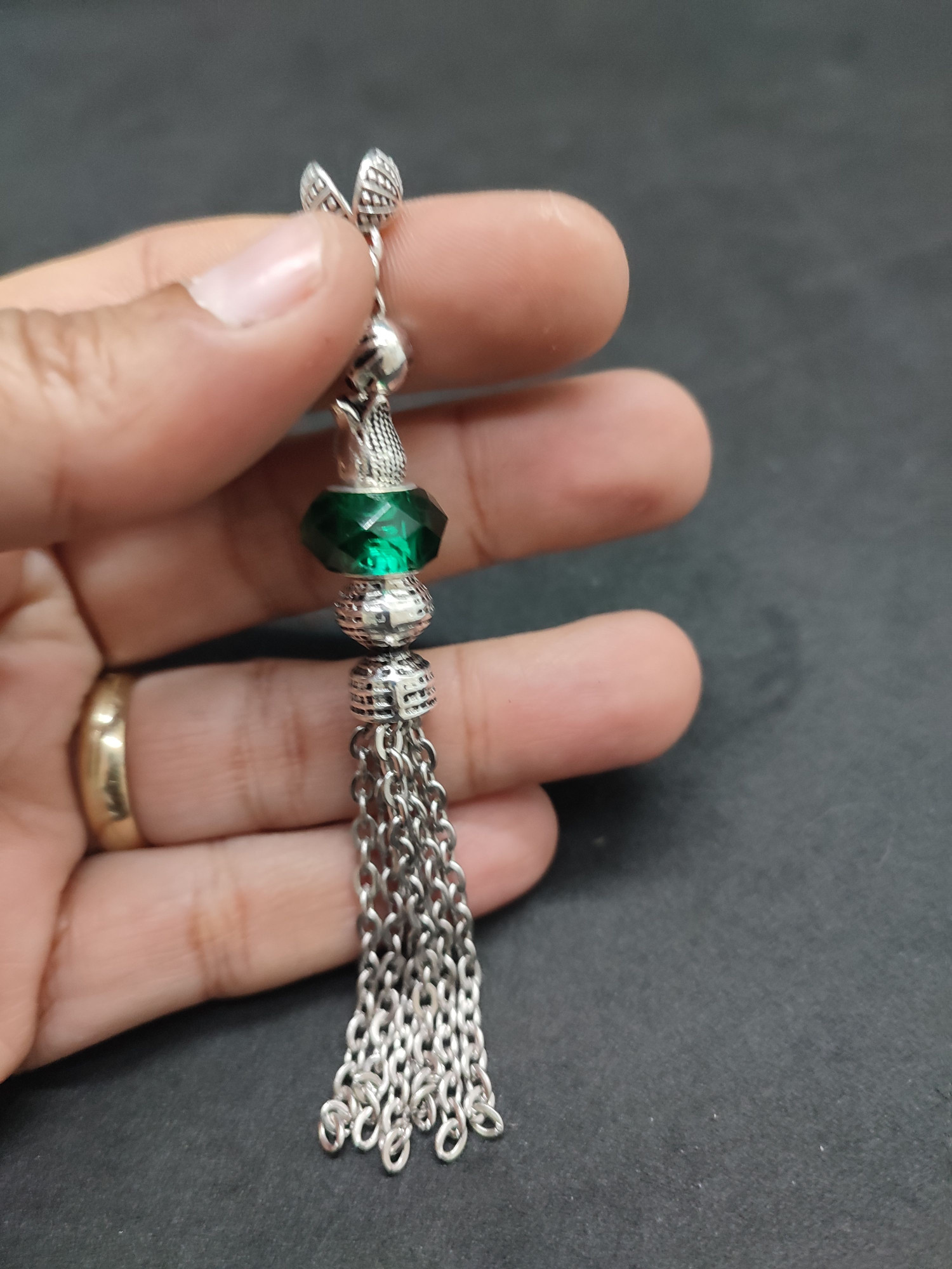 475 Ayar Gümüş Tesbih Püskülü 1075