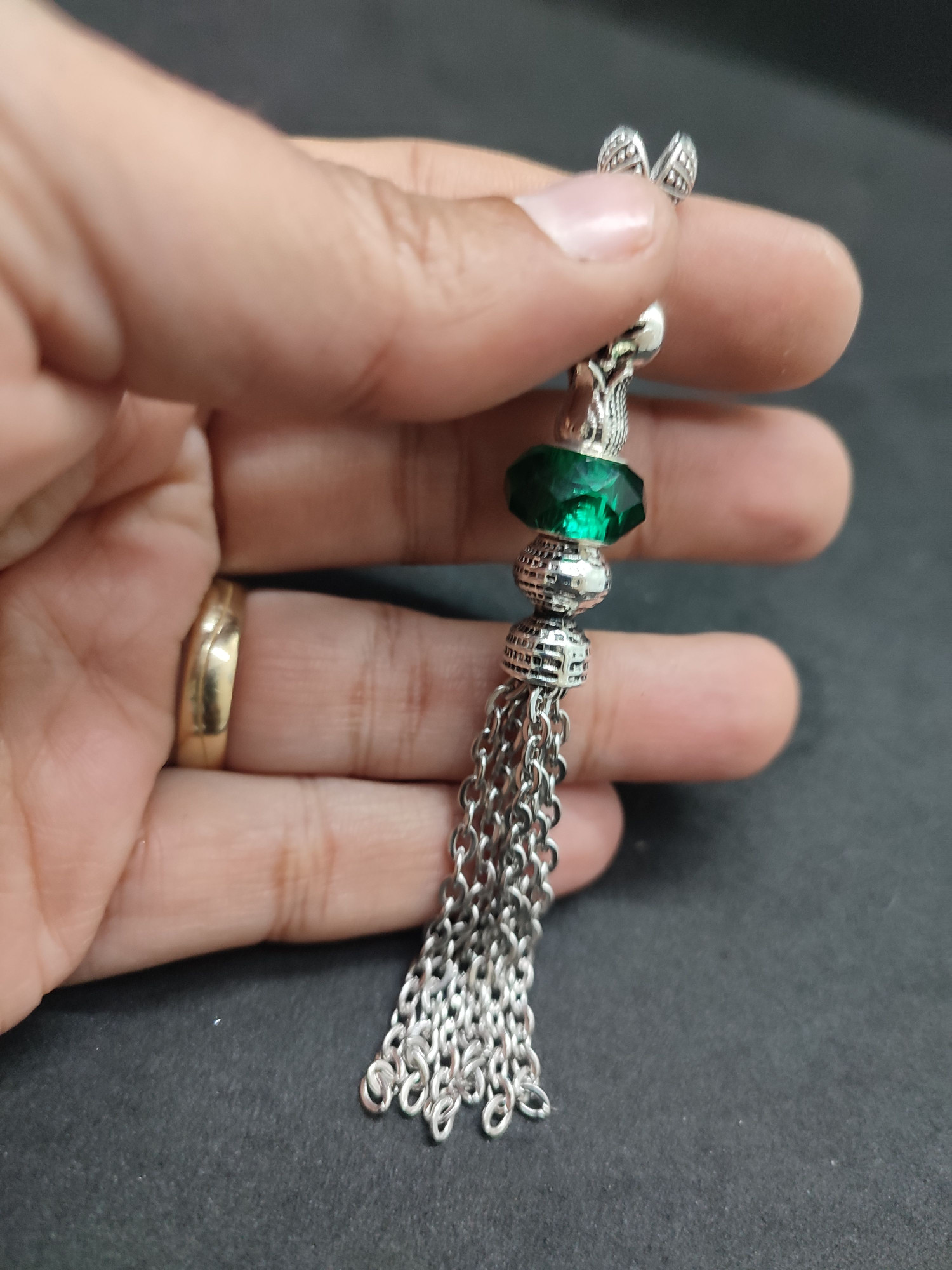 475 Ayar Gümüş Tesbih Püskülü 1075 küçük resim 2