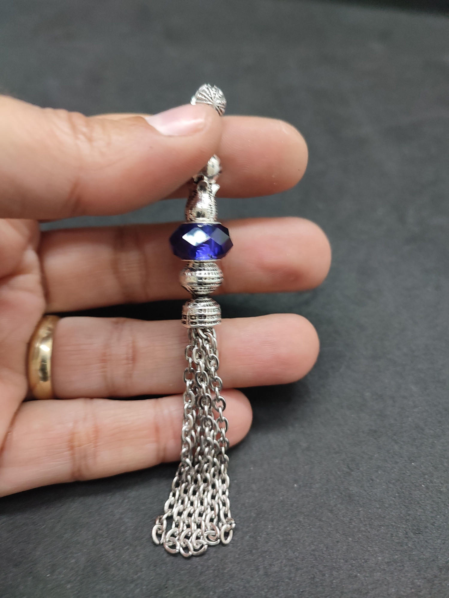 475 Ayar Gümüş Tesbih Püskülü 1077 küçük resim 2