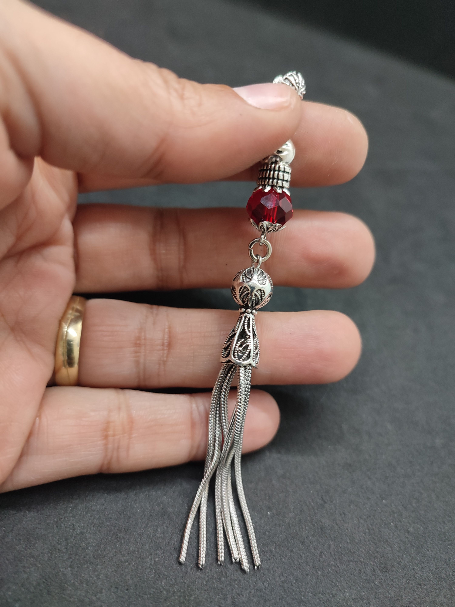 475 Ayar Gümüş Tesbih Püskülü 1079