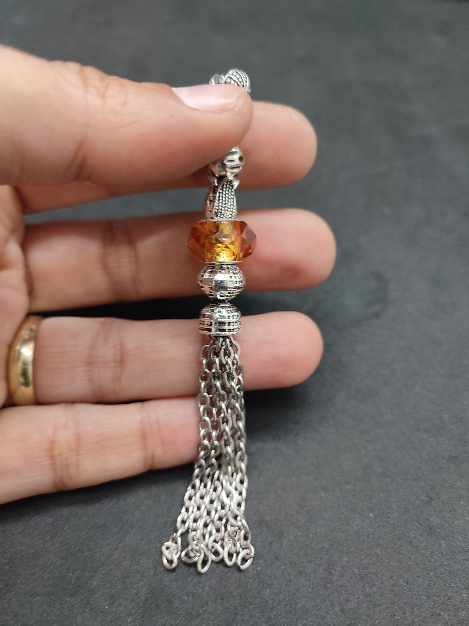 475 Ayar Gümüş Tesbih Püskülü 1080