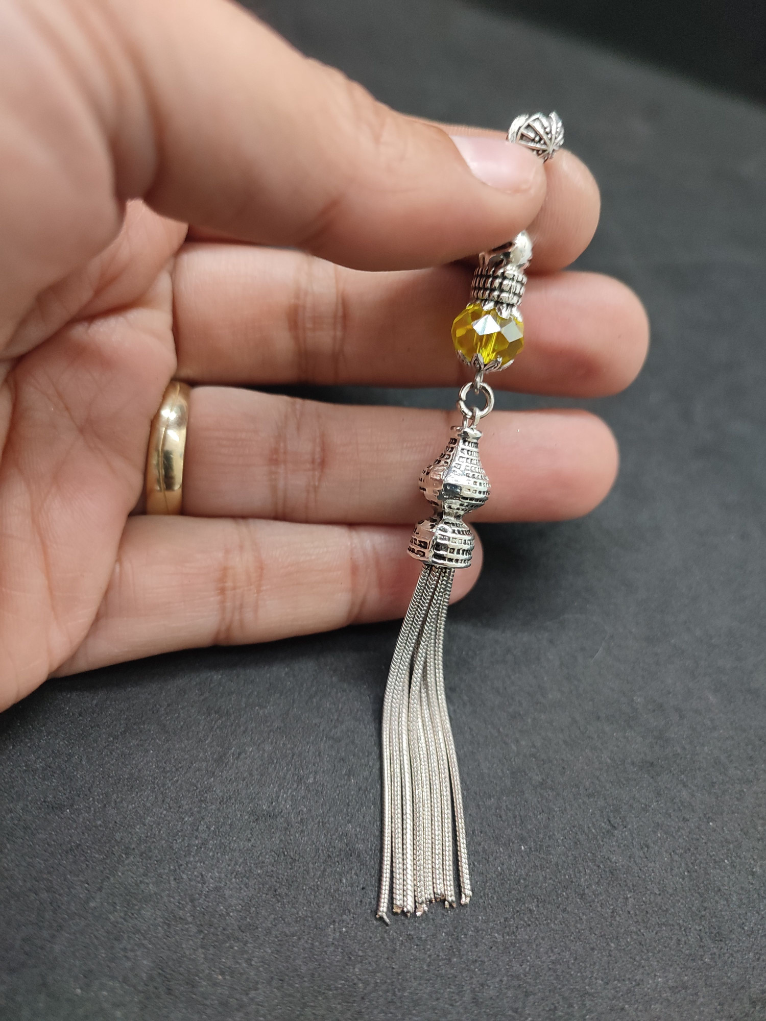 475 Ayar Gümüş Tesbih Püskülü 1082 küçük resim 2