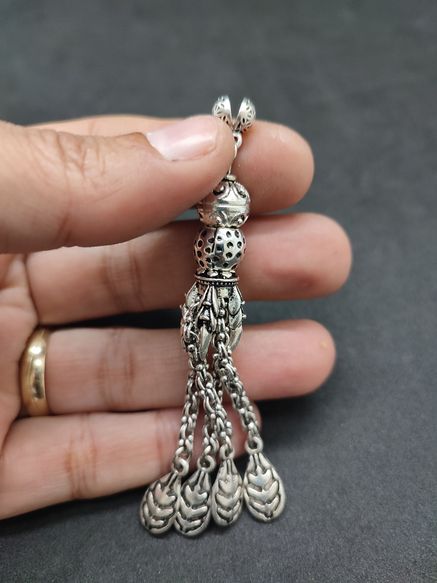 475 Ayar Gümüş Tesbih Püskülü 1084 küçük resim 2