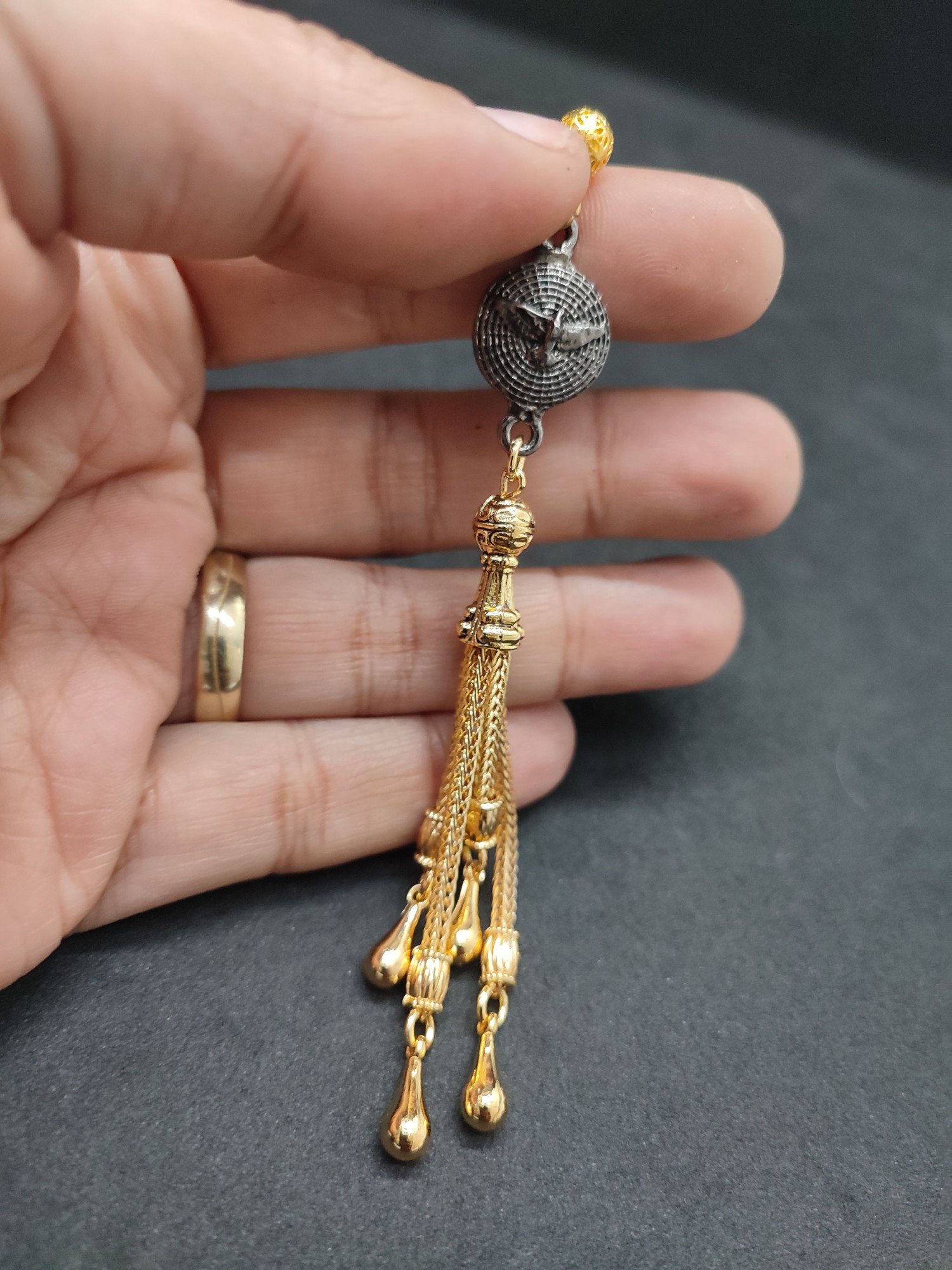 475 Ayar Gümüş Tesbih Püskülü 1085 küçük resim 2