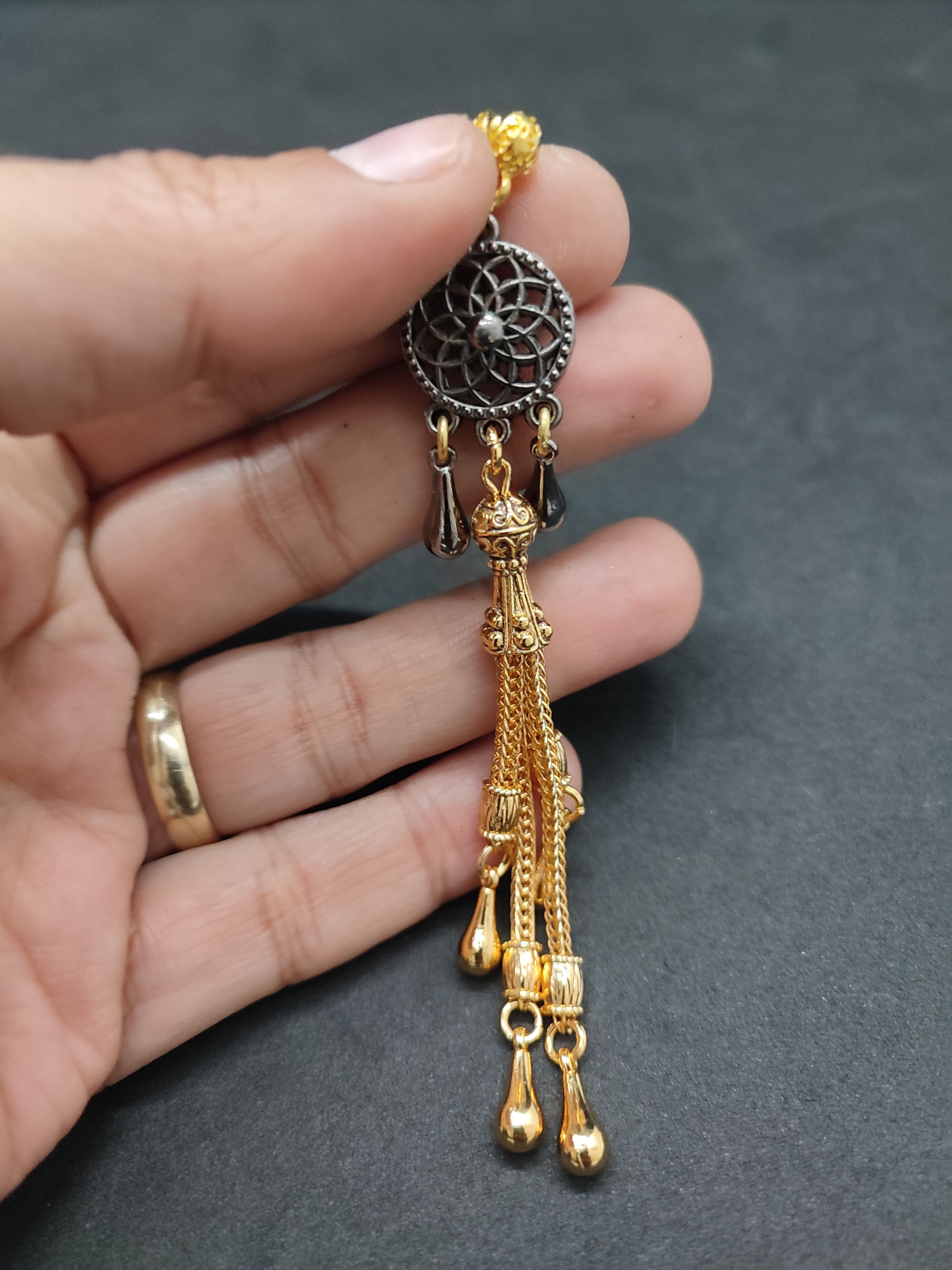 475 Ayar Gümüş Tesbih Püskülü 1086 küçük resim 2