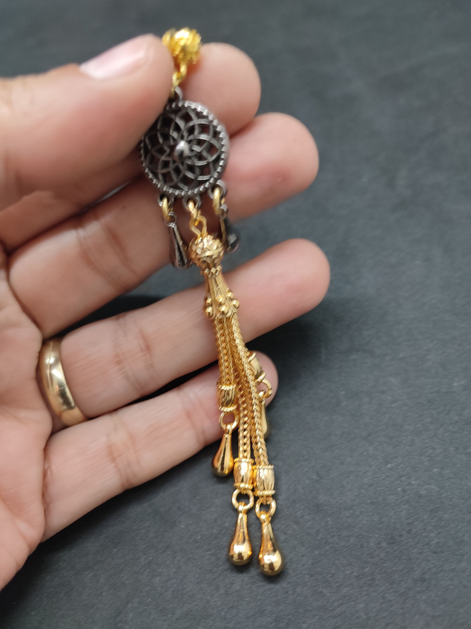 475 Ayar Gümüş Tesbih Püskülü 1086 küçük resim 3