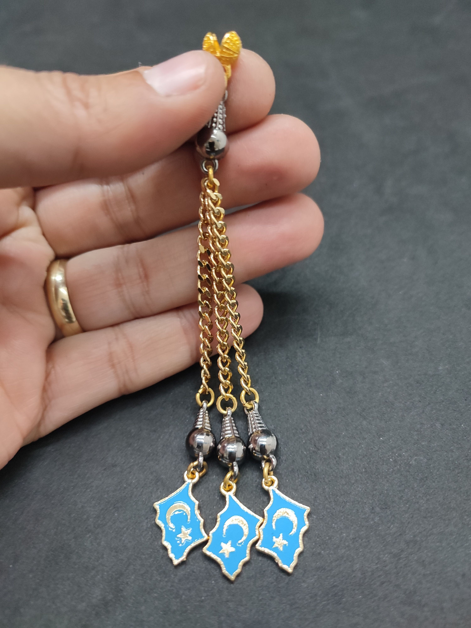 475 Ayar Gümüş Tesbih Püskülü 1087 küçük resim 2