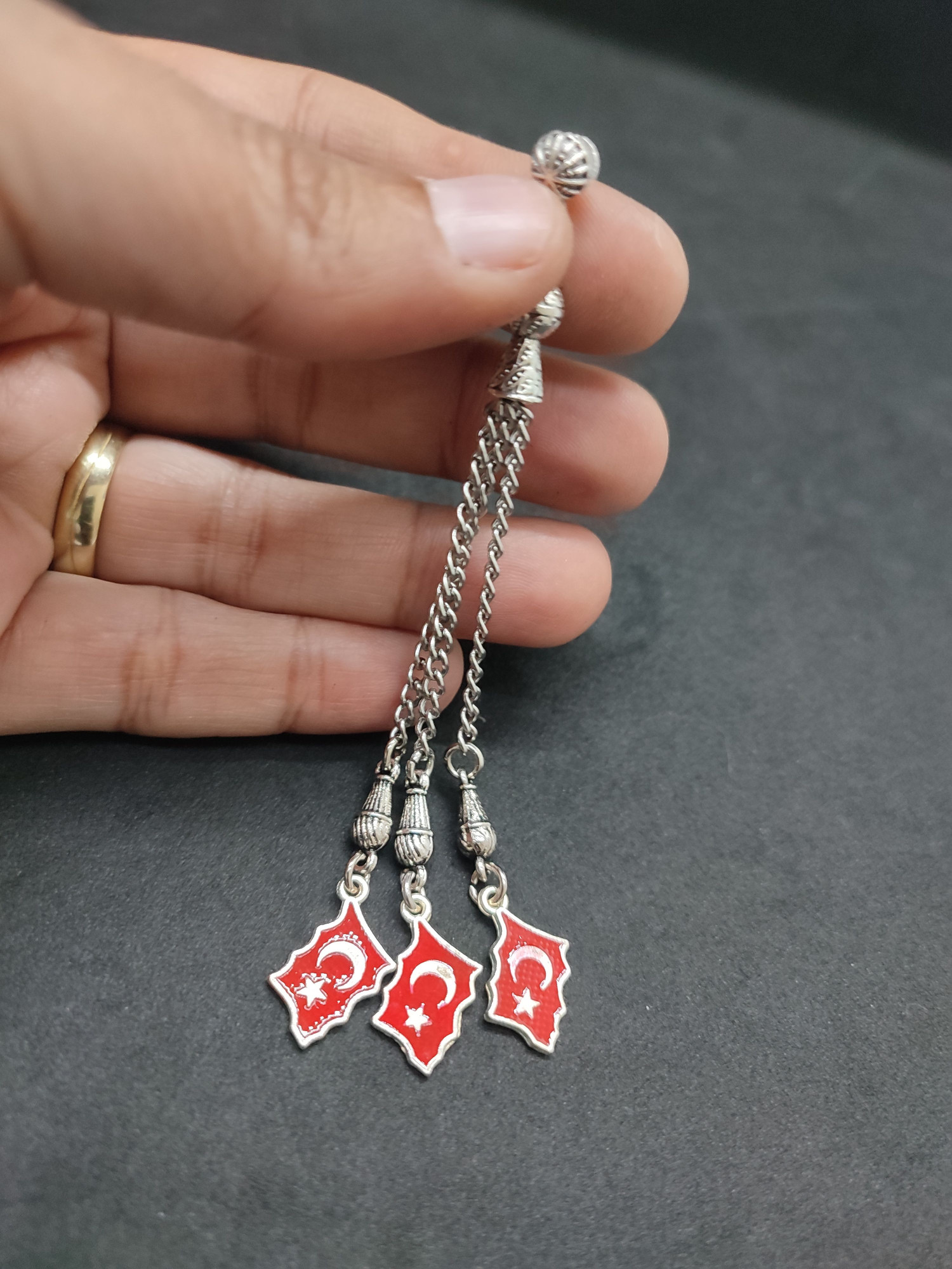 475 Ayar Gümüş Tesbih Püskülü 1088 küçük resim 2