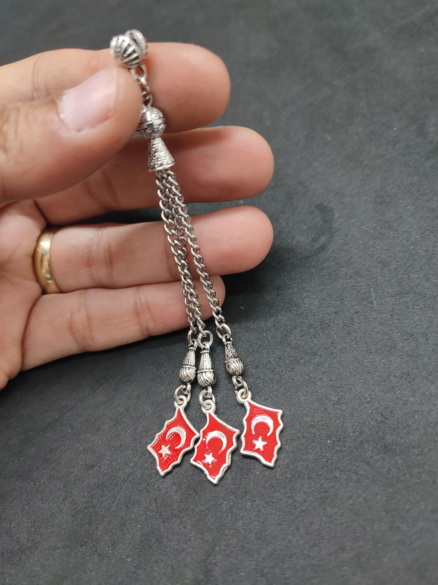 475 Ayar Gümüş Tesbih Püskülü 1088 küçük resim 3