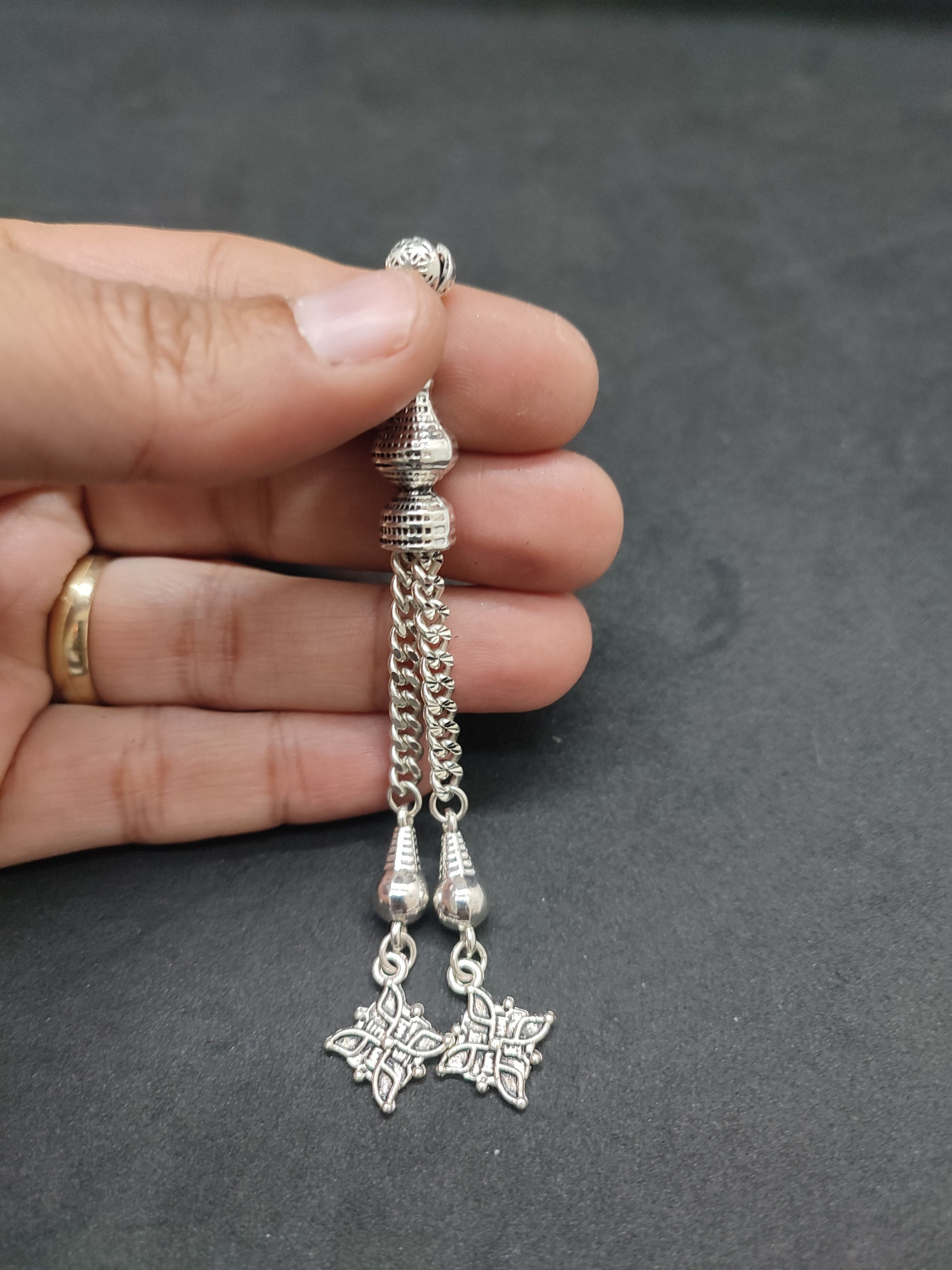 475 Ayar Gümüş Tesbih Püskülü 1091 küçük resim 2