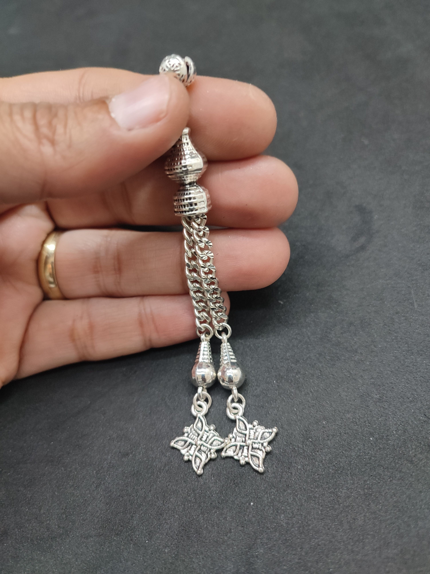 475 Ayar Gümüş Tesbih Püskülü 1091 küçük resim 3