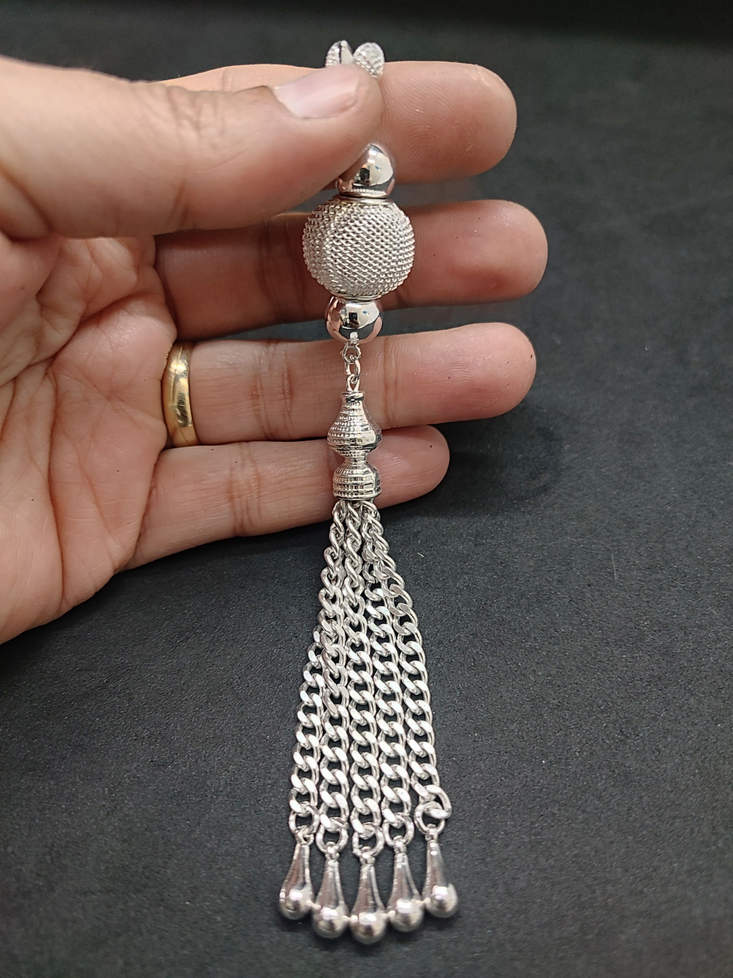 475 Ayar Gümüş Tesbih Püskülü 1093 küçük resim 2