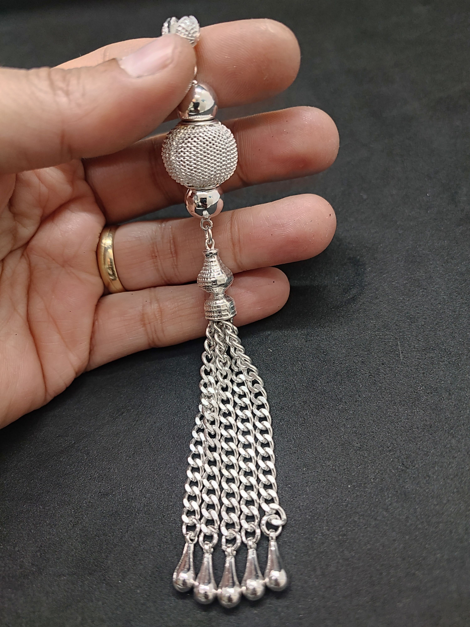 475 Ayar Gümüş Tesbih Püskülü 1093 küçük resim 3