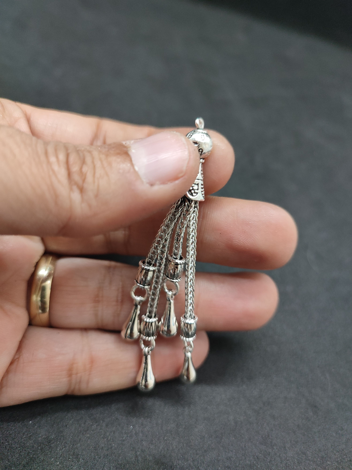 475 Ayar Gümüş Tesbih Püskülü 1094 küçük resim 2