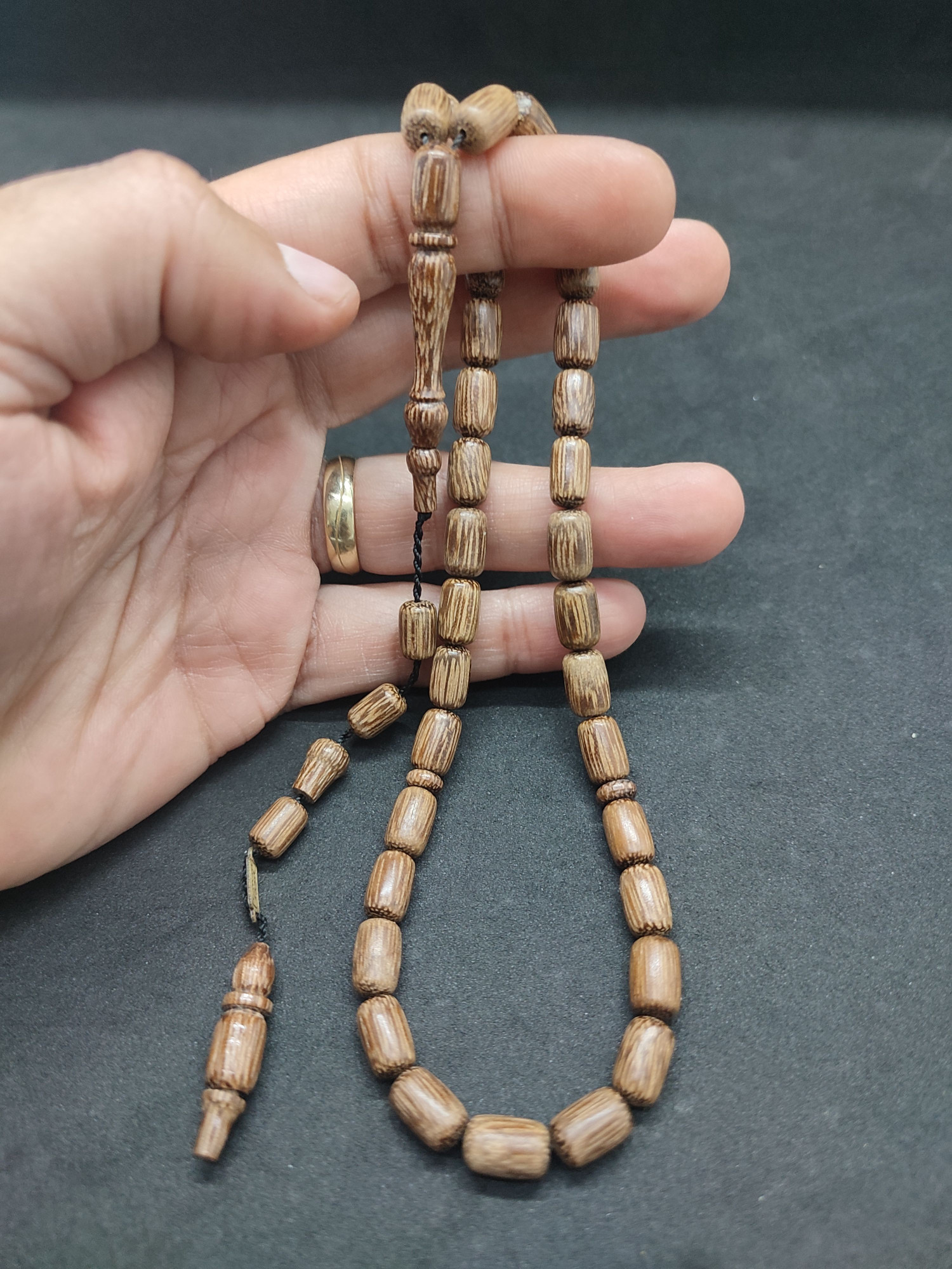 İsmail Erol Usta Eseri El Boy Texas Abanoz Ağacı Sertifikalı 9575 küçük resim 5