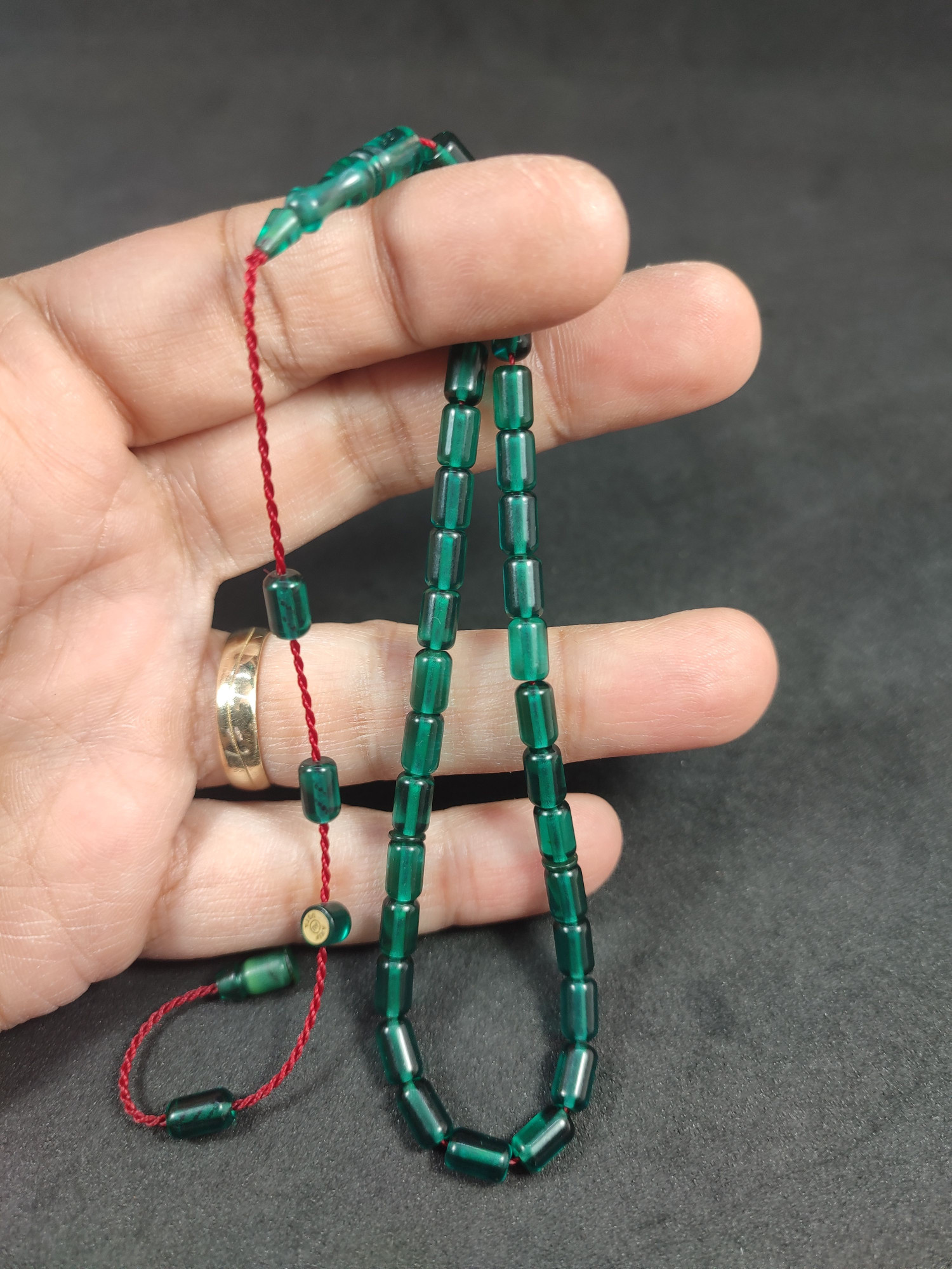 Akif Karasapan Usta Eseri Bilek Boy (Küçük Boy) Kesme Model Zar Kehribar Sertifikalı 9858 küçük resim 2